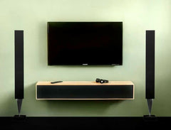 Square tv-bord massiv eg hvidolie