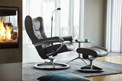 Stressless® Wing (M) Signature lænestol med skammel - Sort Paloma
