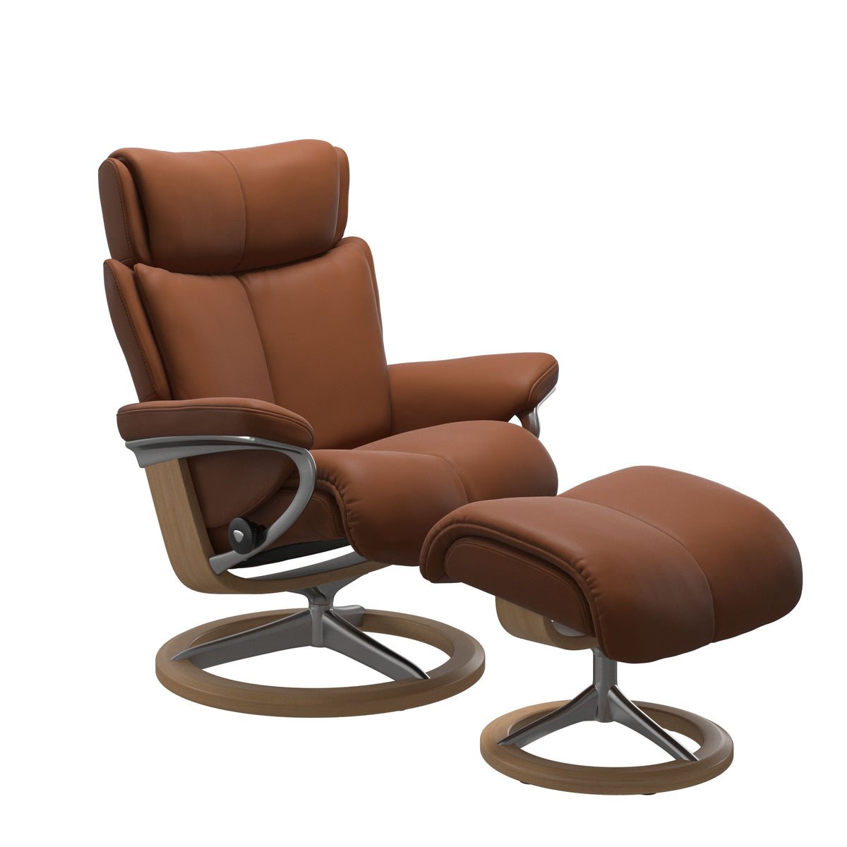 Stressless® Magic Signature lænestol & skammel – Paloma læder – billede 1