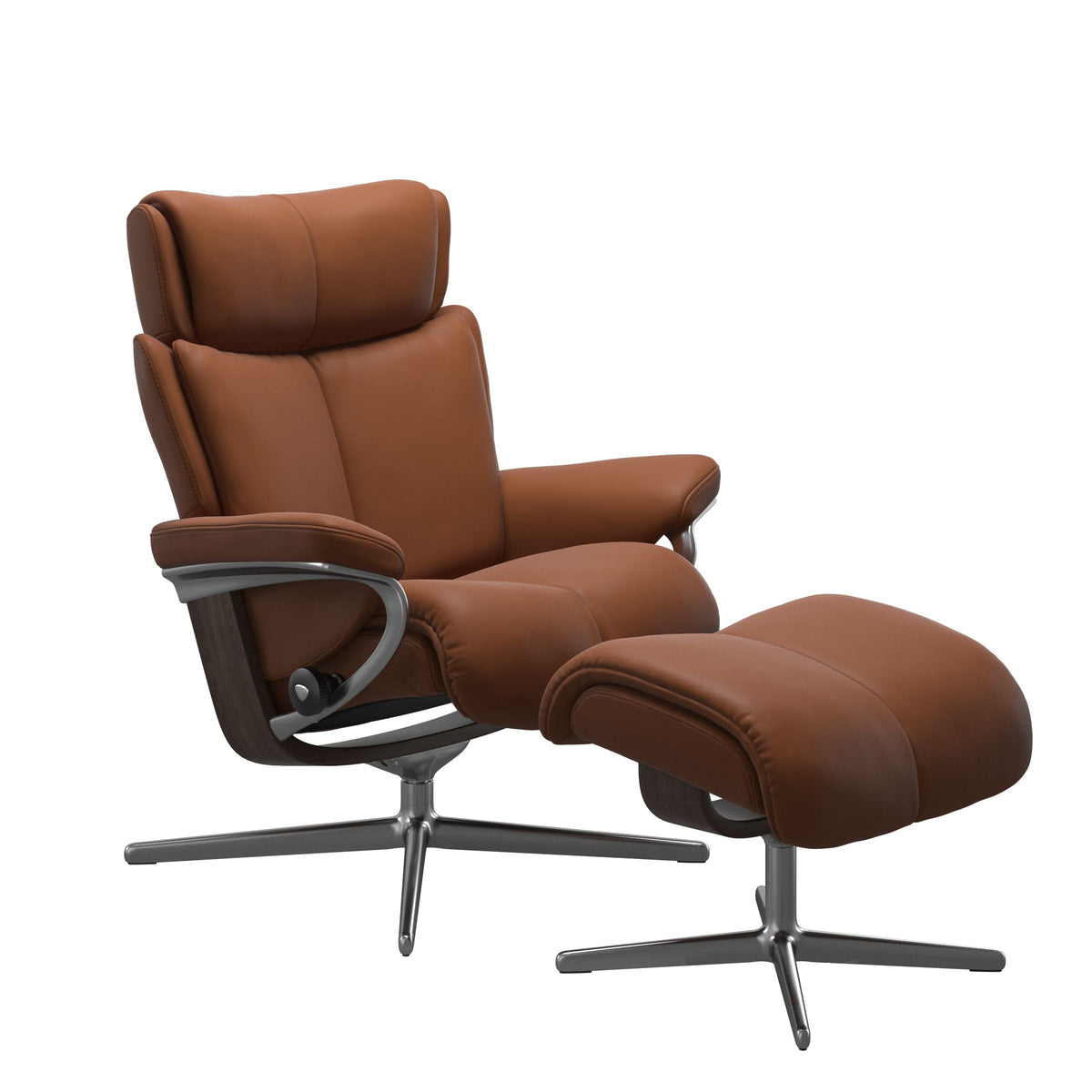 Stressless® Magic Cross lænestol & skammel – Paloma læder – billede 1