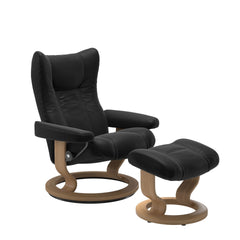 Stressless® Wing Classic lænestol & skammel – Paloma læder – billede 4