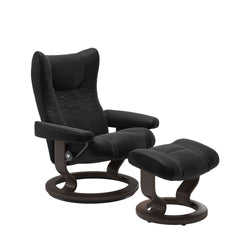 Stressless® Wing Classic lænestol & skammel – Paloma læder – billede 3