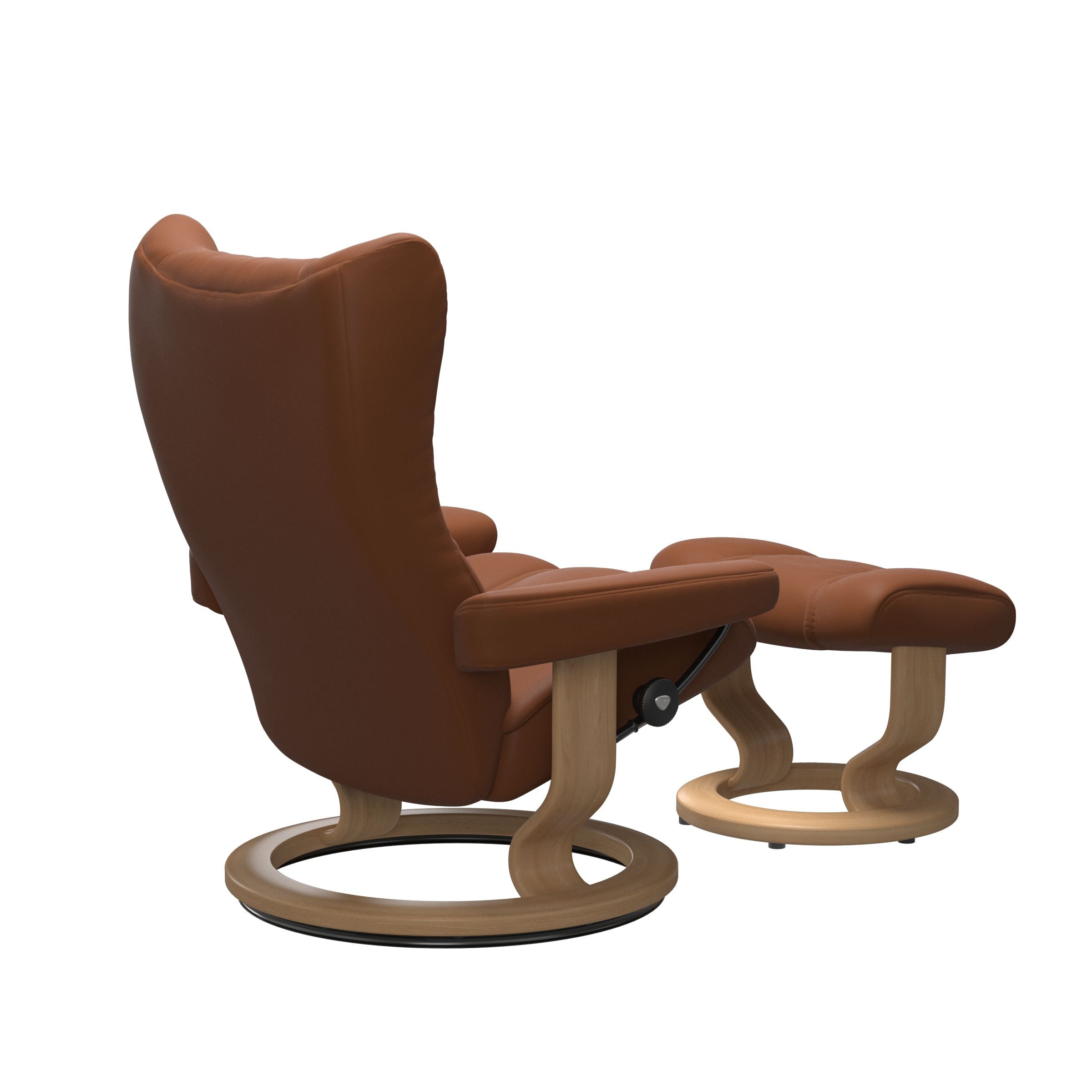 Stressless® Wing Classic lænestol & skammel – Paloma læder – billede 9