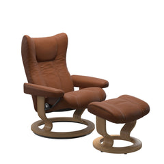 Stressless® Wing Classic lænestol & skammel – Paloma læder – billede 2
