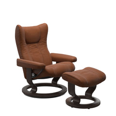 Stressless® Wing Classic lænestol & skammel – Paloma læder – billede 1