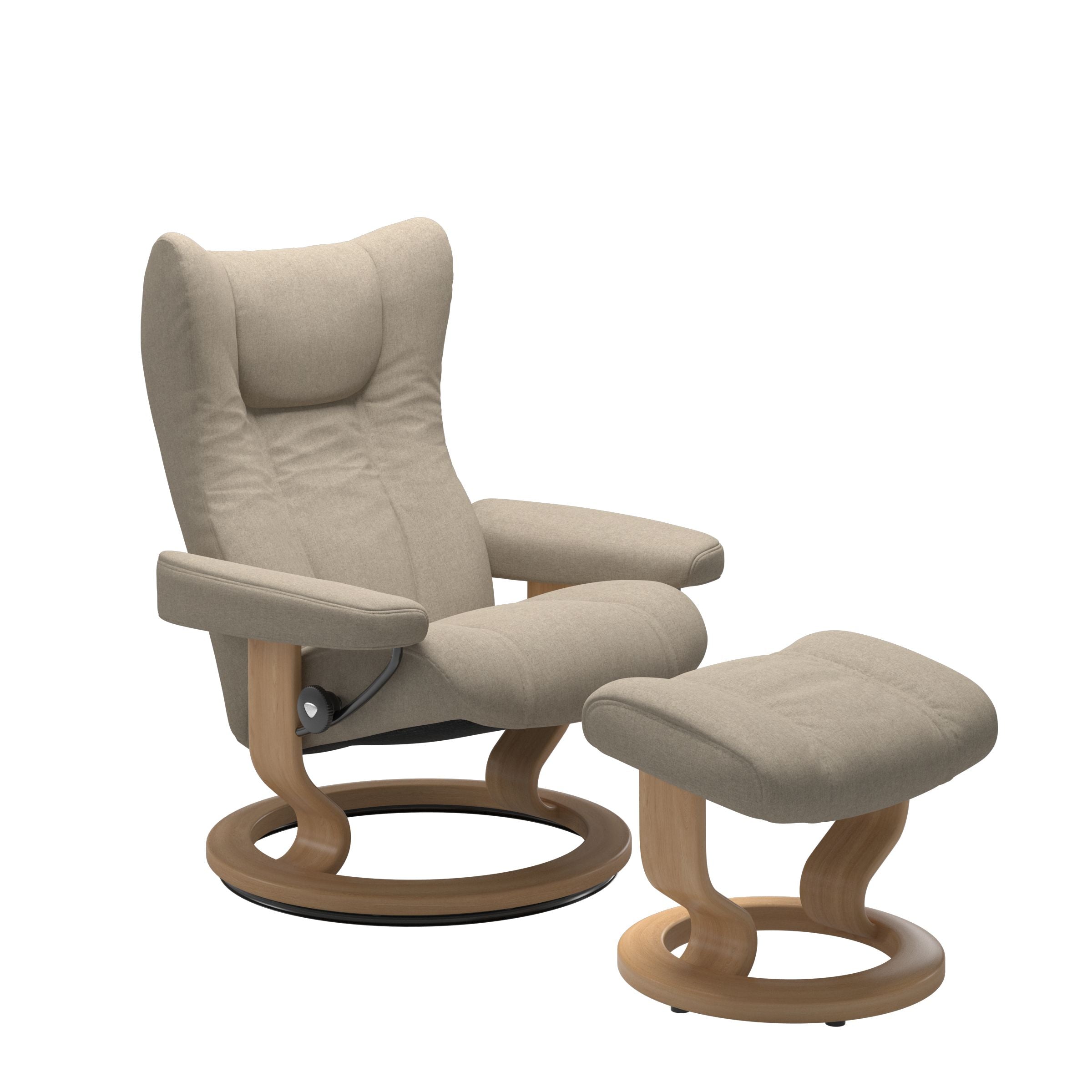 Stressless® Wing Classic lænestol & skammel – Calido stof – billede 4