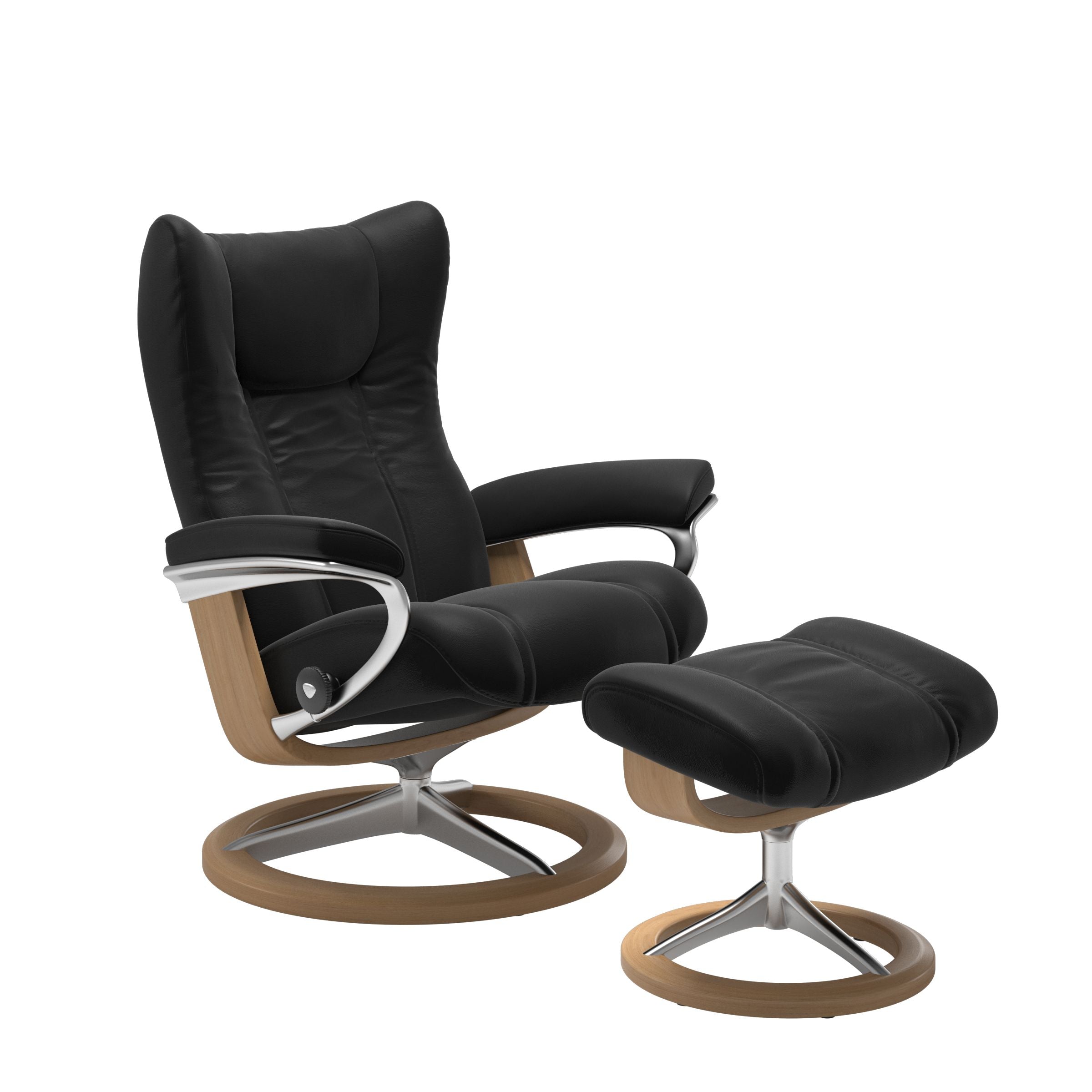 Stressless® Wing Signature lænestol & skammel – Paloma læder – billede 3