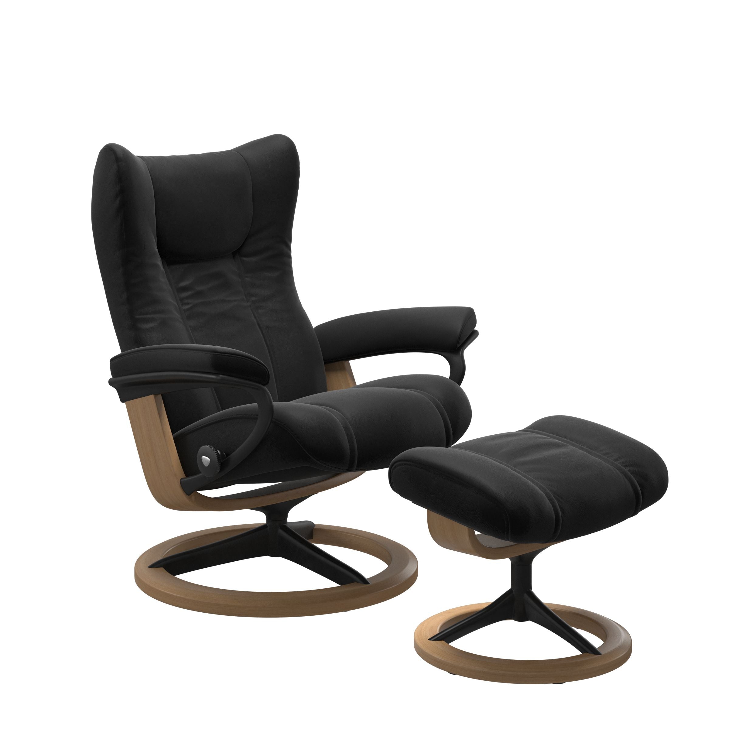 Stressless® Wing Signature lænestol & skammel – Paloma læder – billede 4