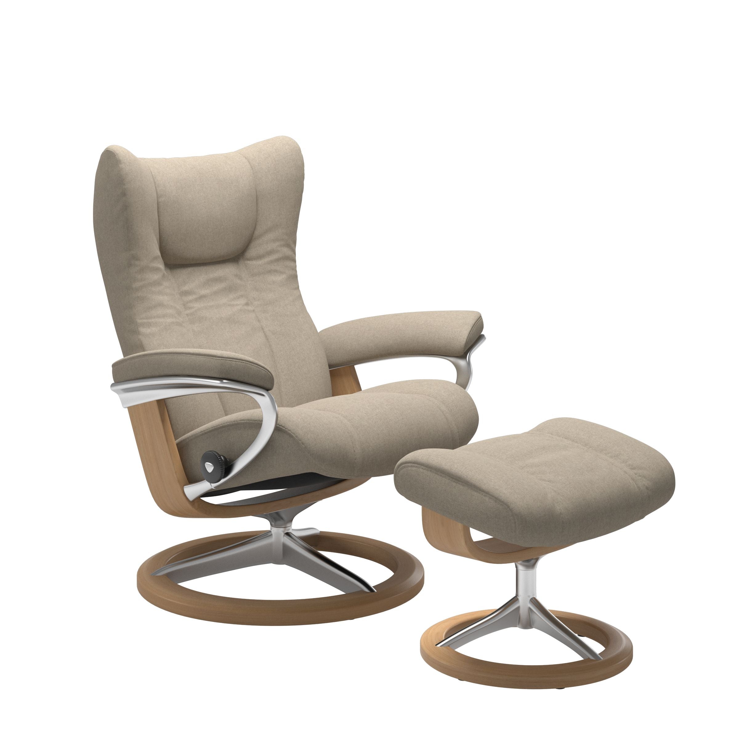 Stressless® Wing Signature lænestol & skammel – Calido stof – billede 3