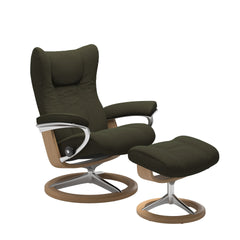 Stressless® Wing Signature lænestol & skammel – Calido stof – billede 1