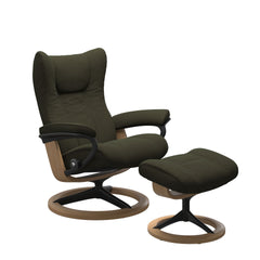 Stressless® Wing Signature lænestol & skammel – Calido stof – billede 2