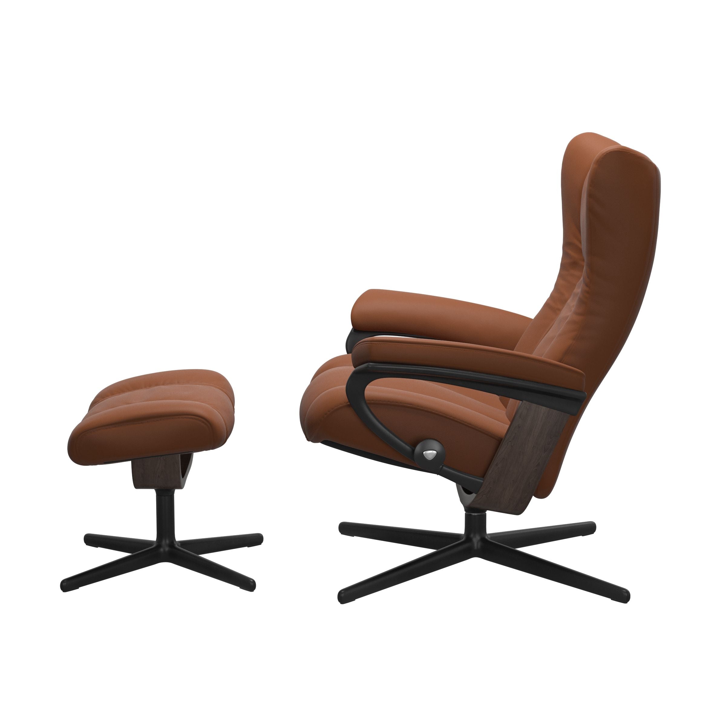 Stressless® Wing Cross lænestol & skammel – Paloma læder – billede 7