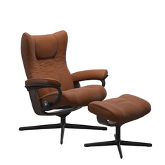 Stressless® Wing Cross lænestol & skammel – Paloma læder – billede 2