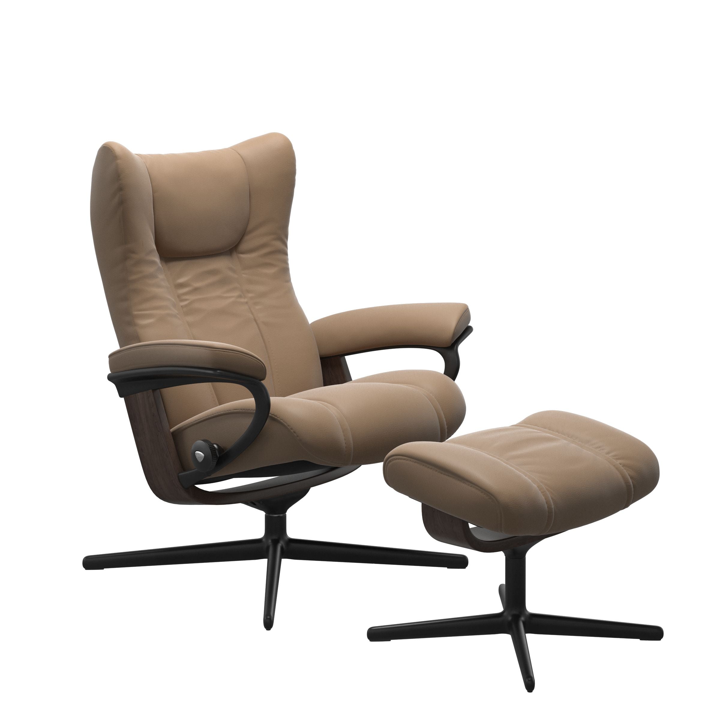 Stressless® Wing Cross lænestol & skammel – Paloma læder – billede 6