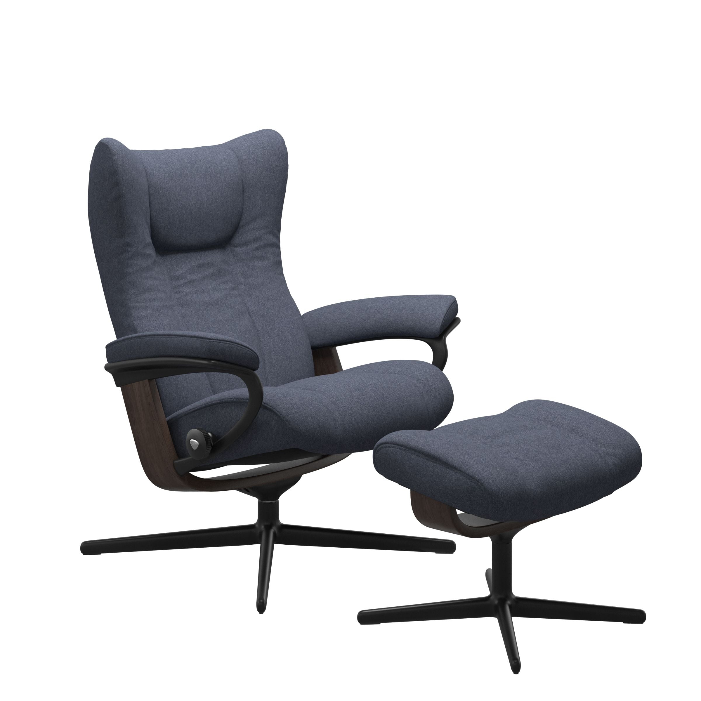 Stressless® Wing Cross lænestol & skammel – Calido stof – billede 6