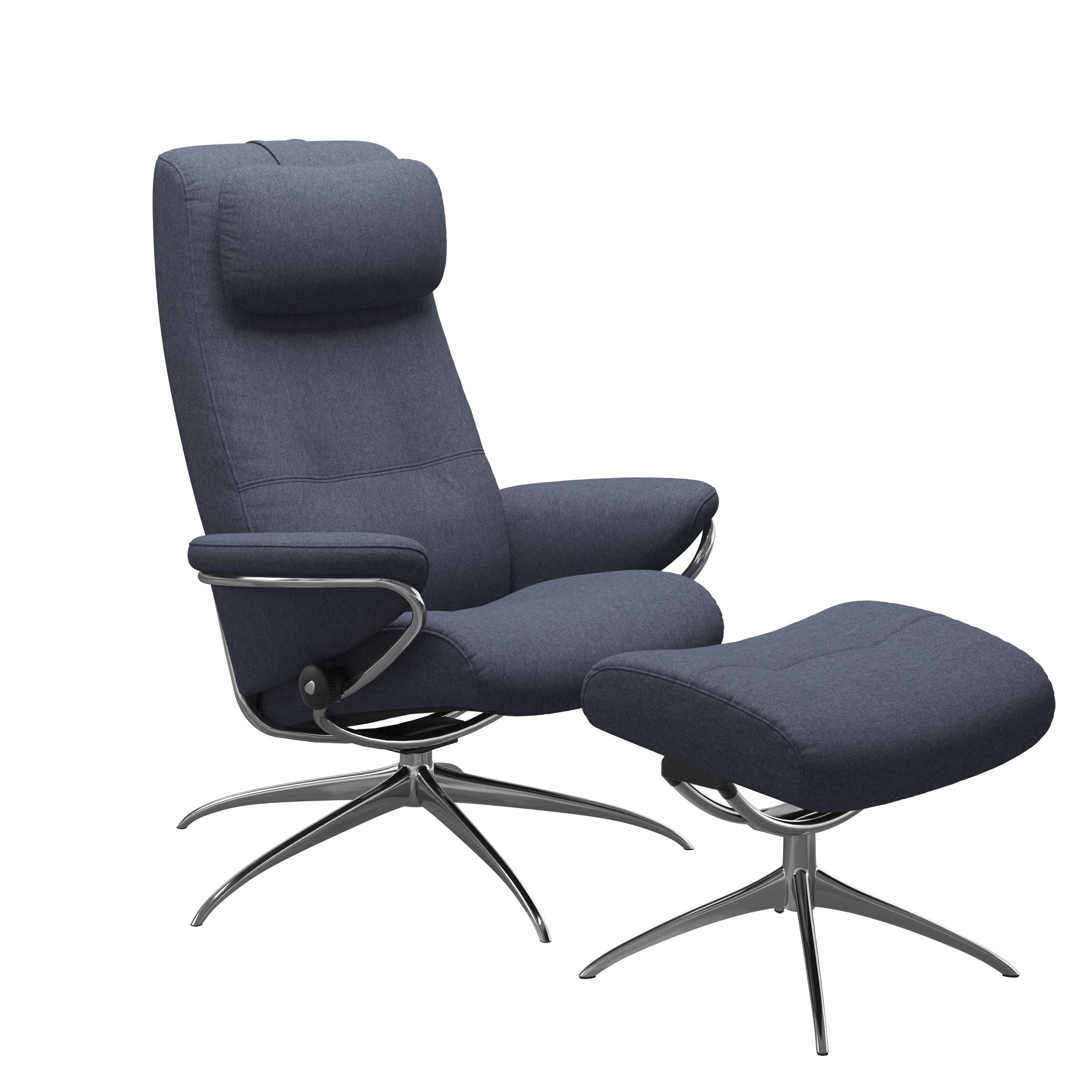 Stressless® Berlin Star lænestol med høj ryg & skammel – Calido stof – billede 5