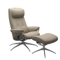 Stressless® Berlin Star lænestol med høj ryg & skammel – Calido stof – billede 3