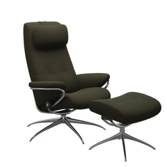 Stressless® Berlin Star lænestol med høj ryg & skammel – Calido stof – billede 1
