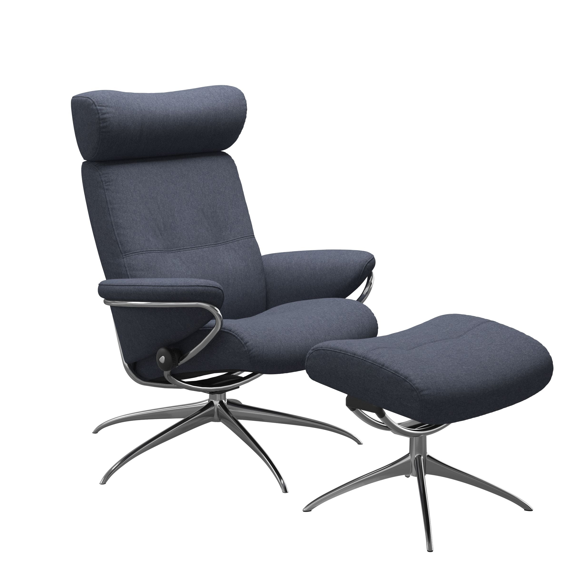 Stressless® Berlin Star lænestol med nakkestøtte & skammel – Calido stof – billede 5
