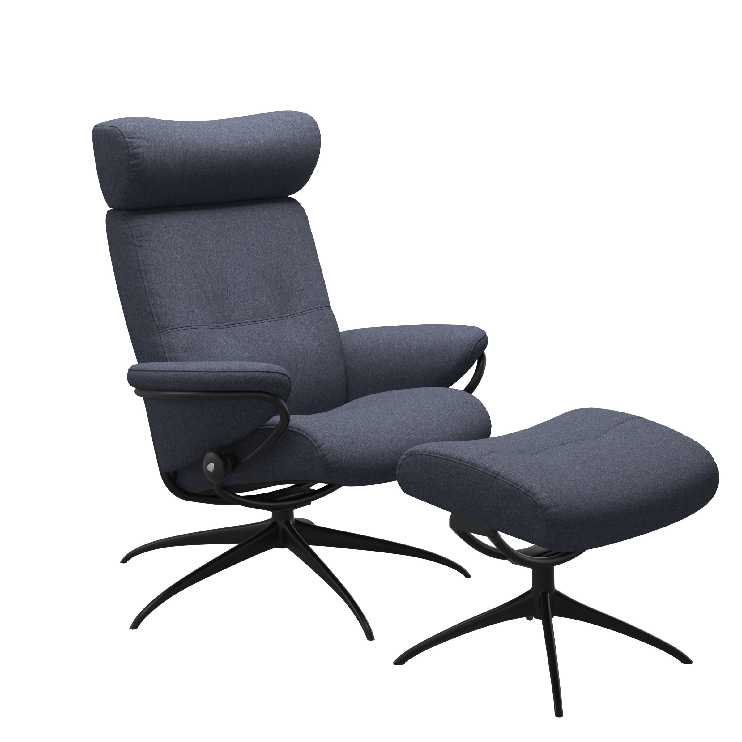 Stressless® Berlin Star lænestol med nakkestøtte & skammel – Calido stof – billede 6