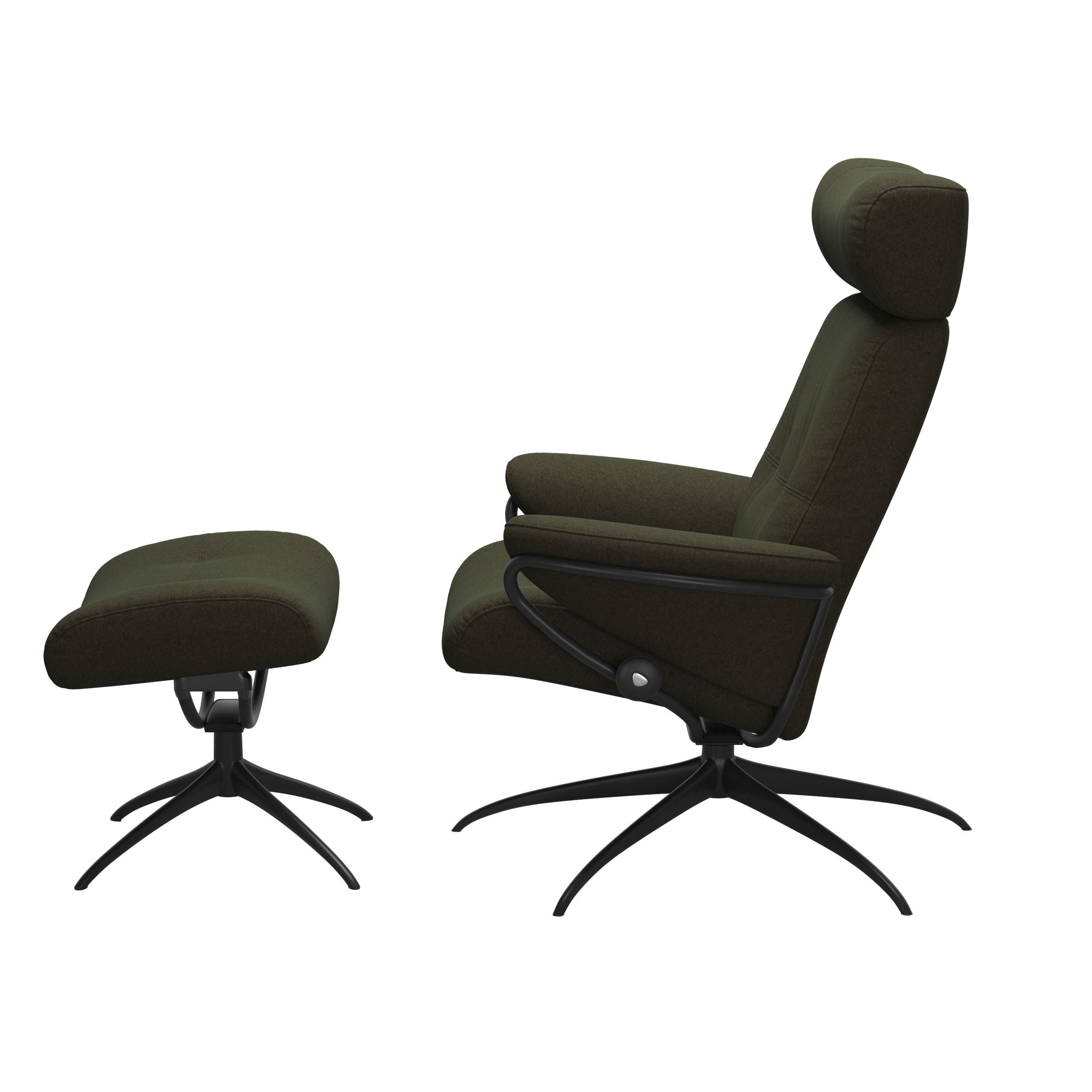 Stressless® Berlin Star lænestol med nakkestøtte & skammel – Calido stof – billede 7