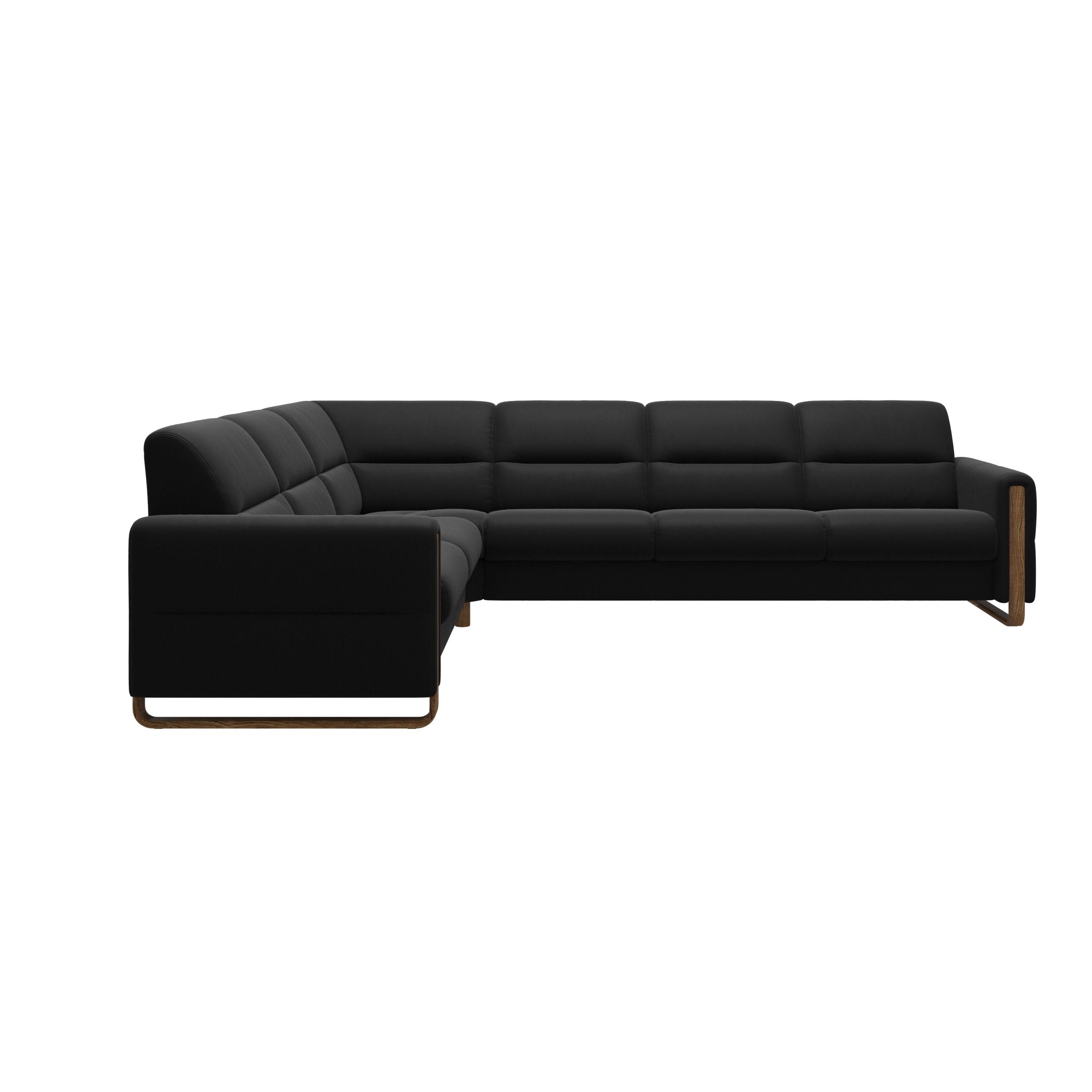 Stressless® Fiona hjørnesofa med træ, 3-personers – Paloma læder – billede 9