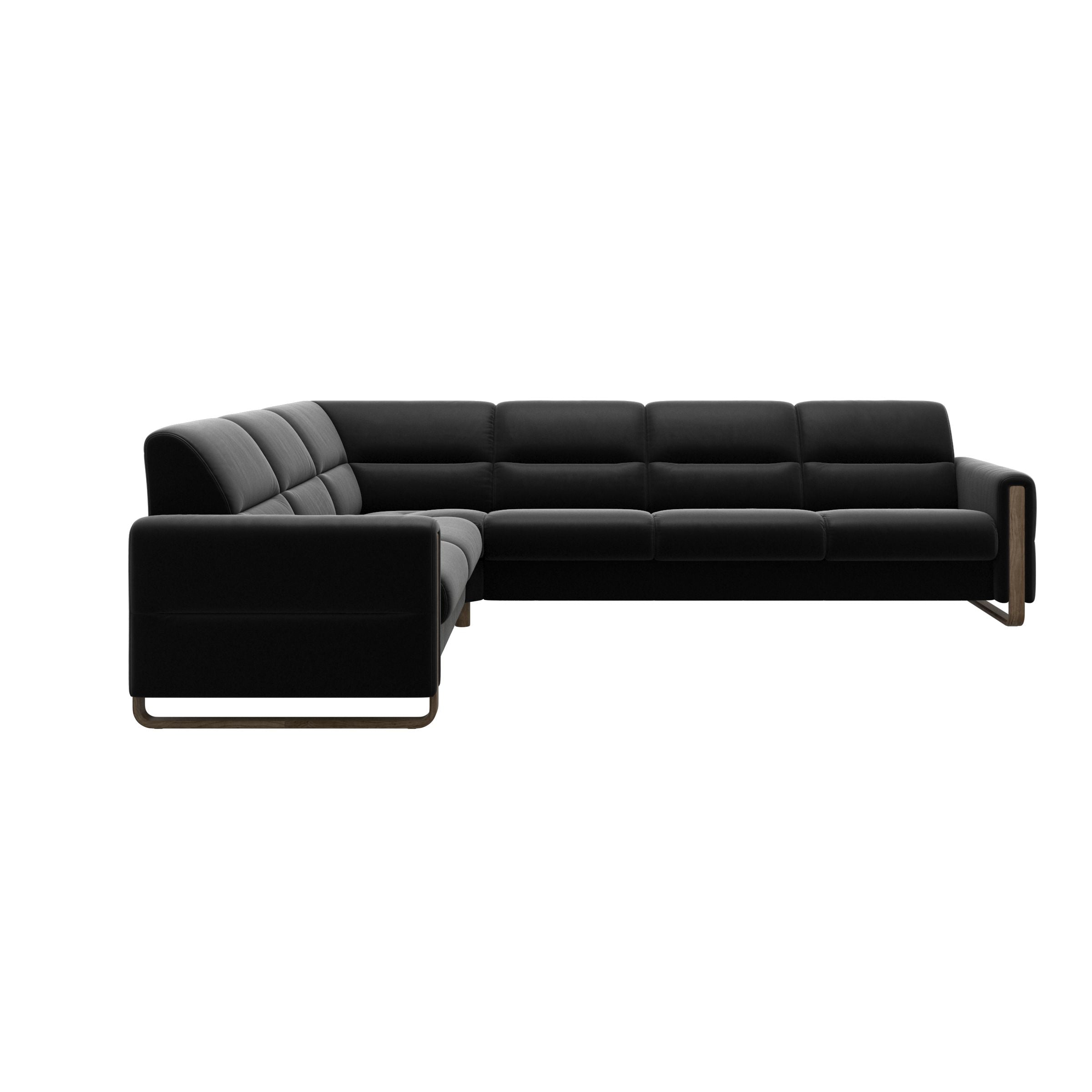 Stressless® Fiona hjørnesofa med træ, 3-personers – Paloma læder – billede 16
