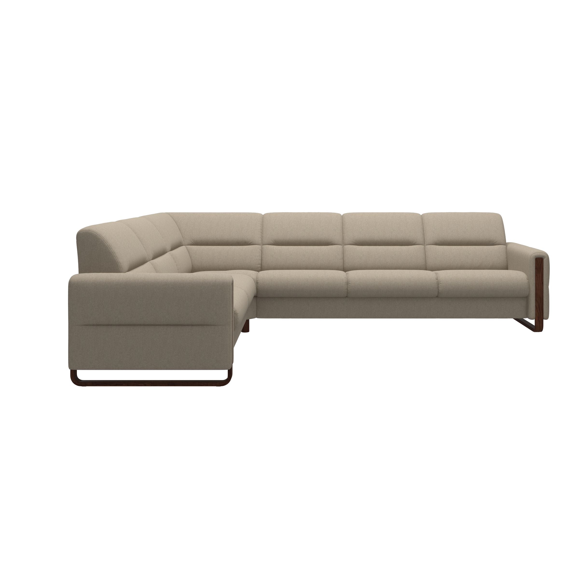 Stressless® Fiona hjørnesofa med træ, 3-personers – Calido stof – billede 10