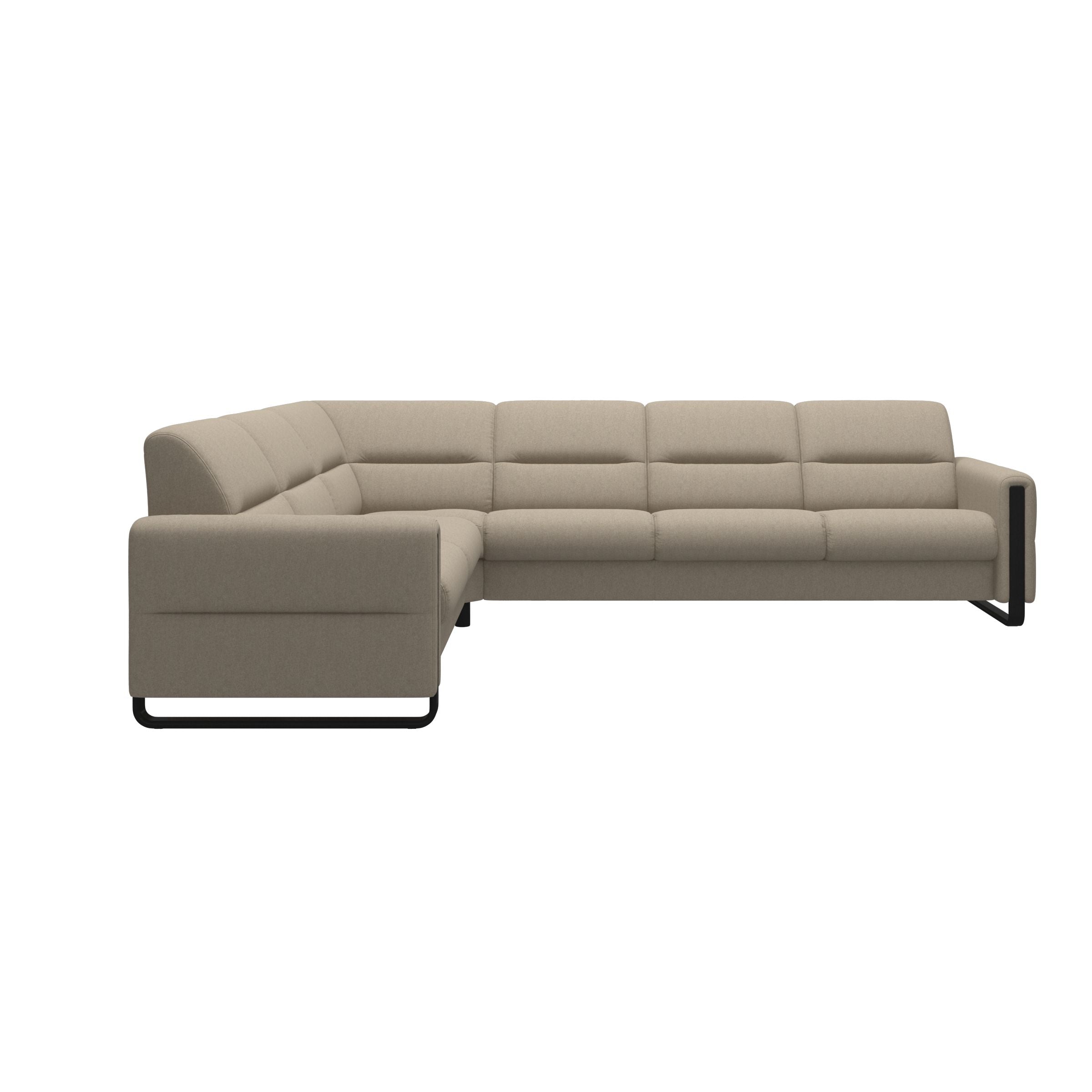 Stressless® Fiona hjørnesofa med træ, 3-personers – Calido stof – billede 12