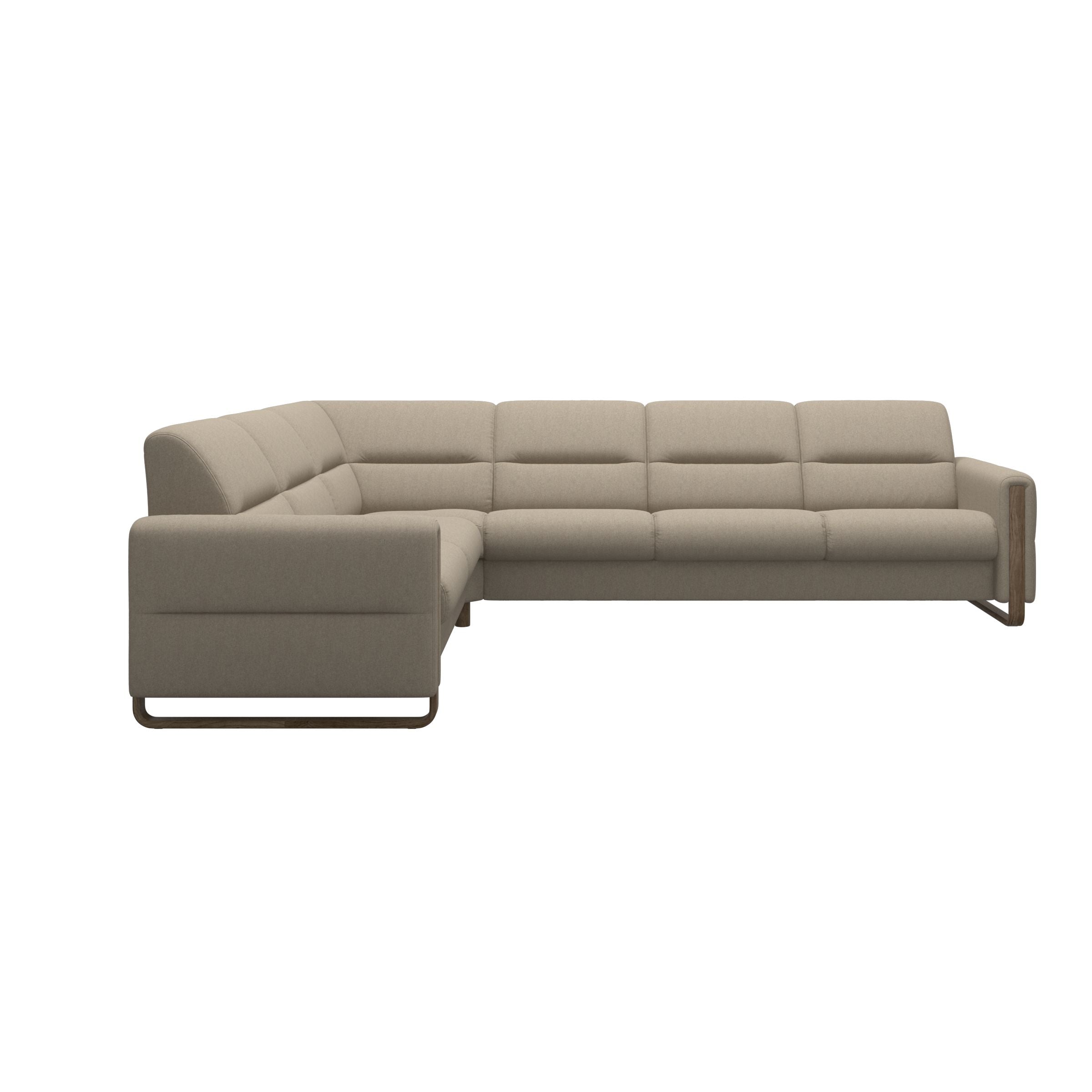 Stressless® Fiona hjørnesofa med træ, 3-personers – Calido stof – billede 16
