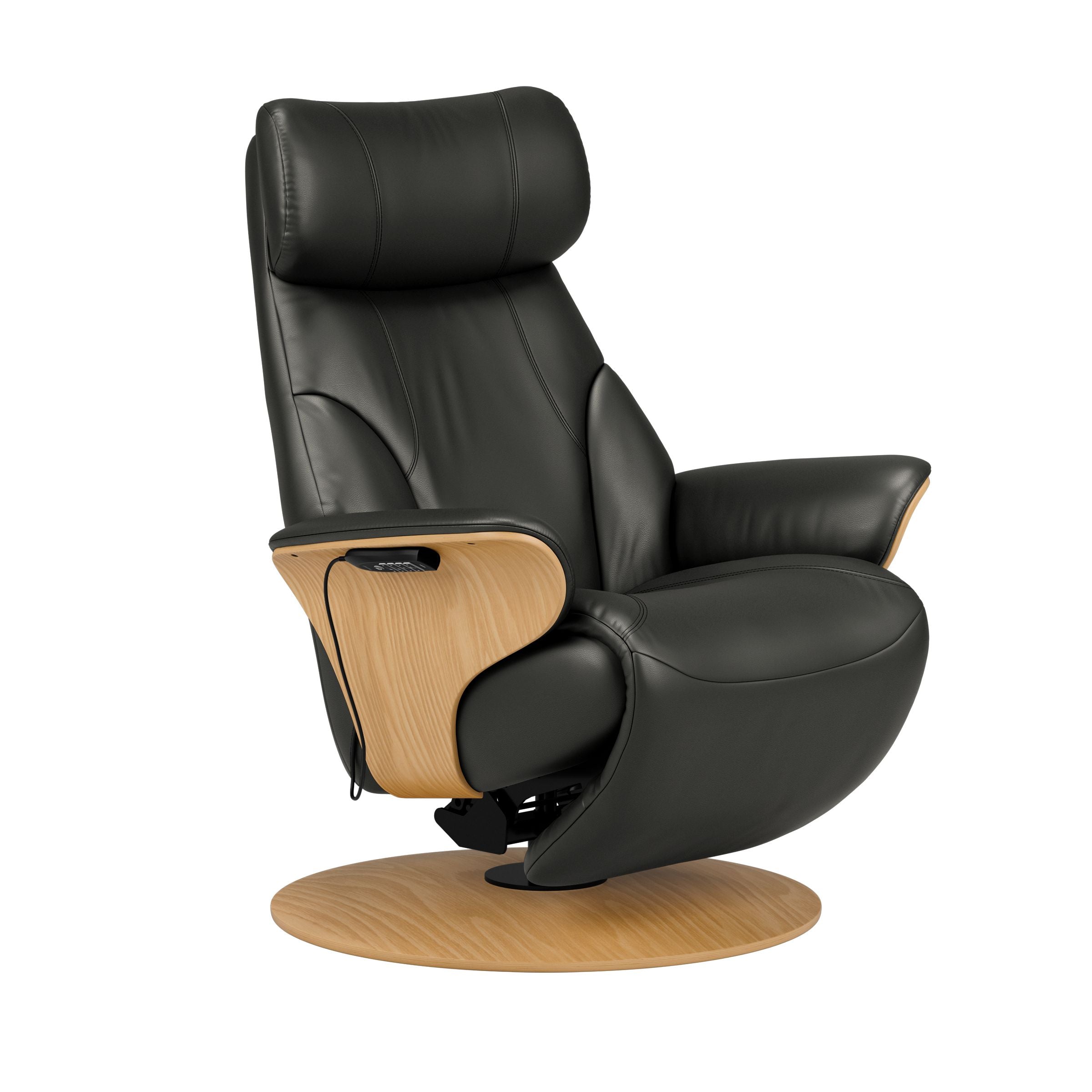 Stressless® Adam Power lænestol med indbygget fodskammel, Disc stel – Paloma læder – billede 4