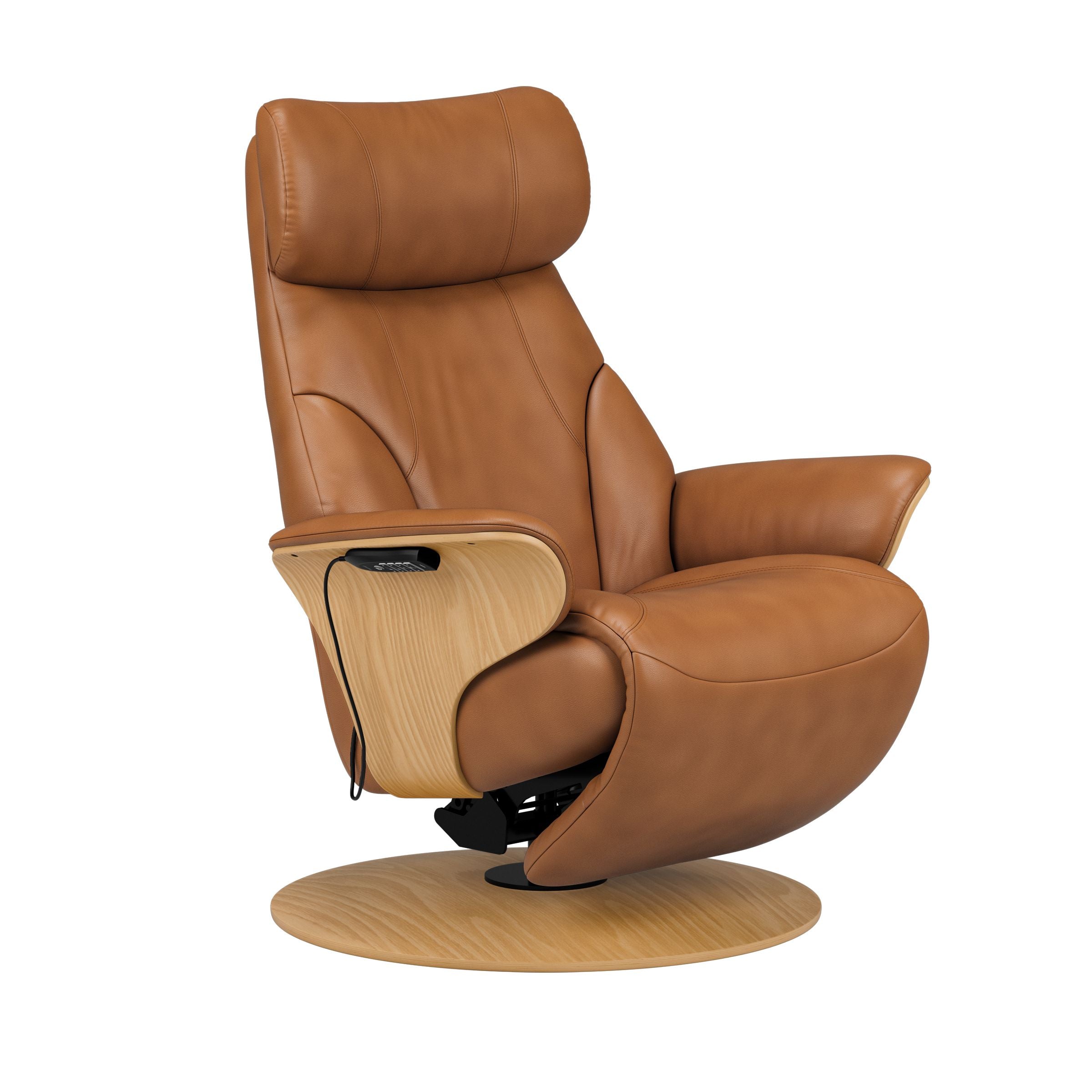 Stressless® Adam Power lænestol med indbygget fodskammel, Disc stel – Paloma læder – billede 2