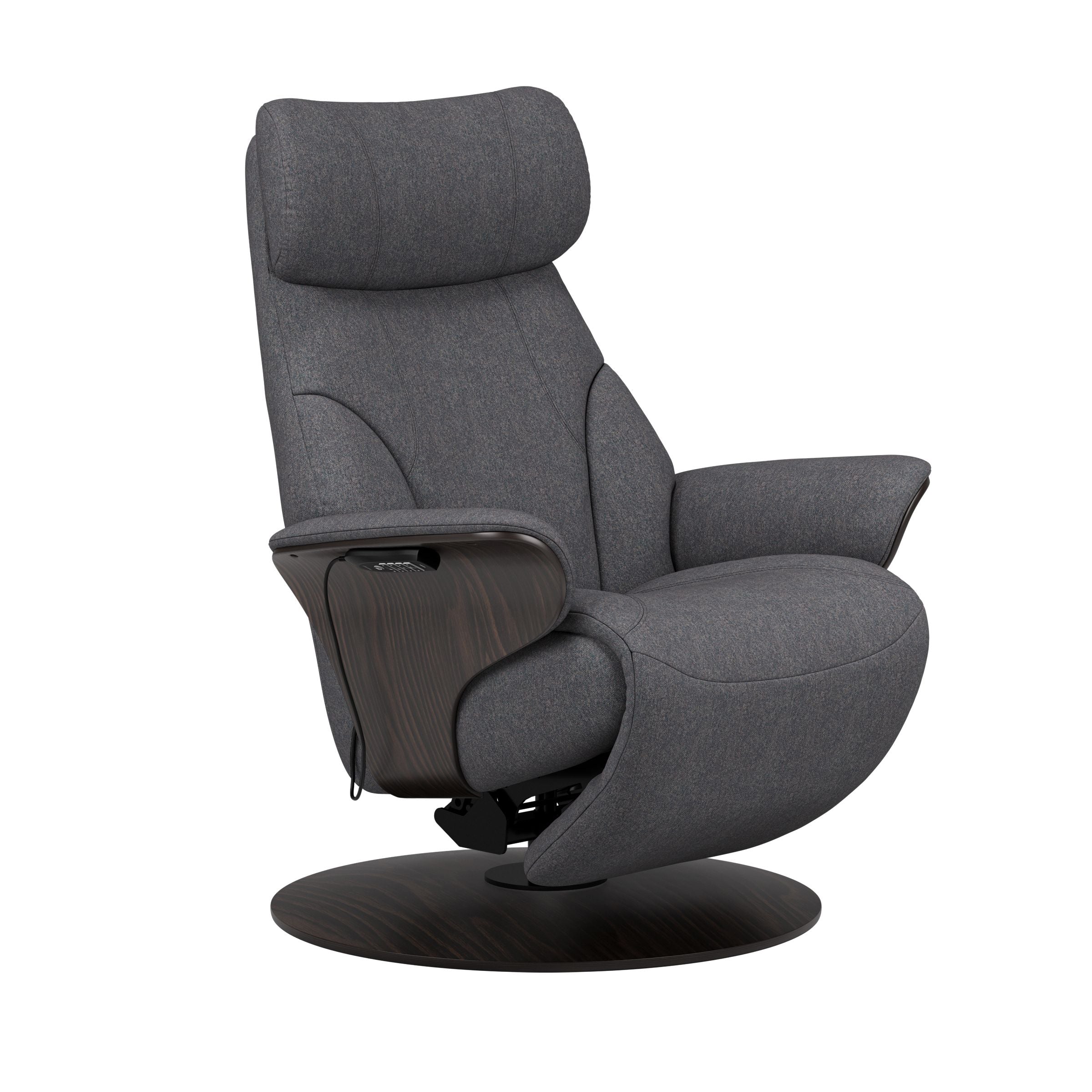 Stressless® Adam Power lænestol med indbygget fodskammel, Disc stel – Calido stof – billede 5