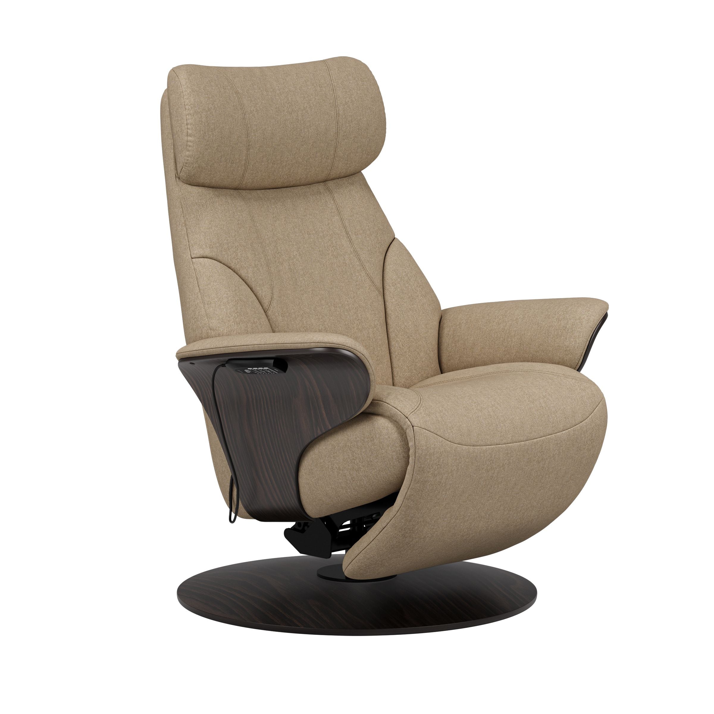 Stressless® Adam Power lænestol med indbygget fodskammel, Disc stel – Calido stof – billede 3