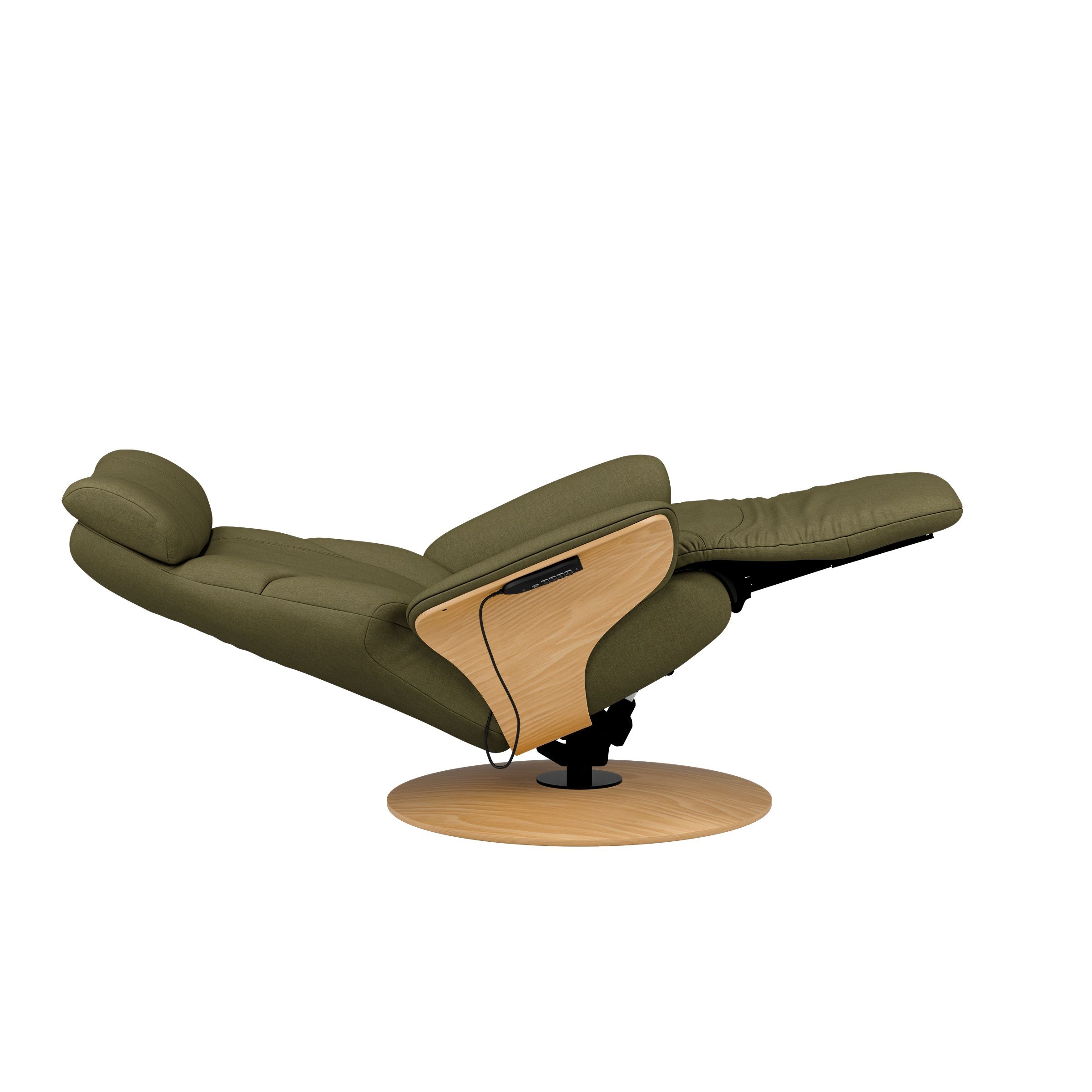 Stressless® Adam Power lænestol med indbygget fodskammel, Disc stel – Calido stof – billede 9