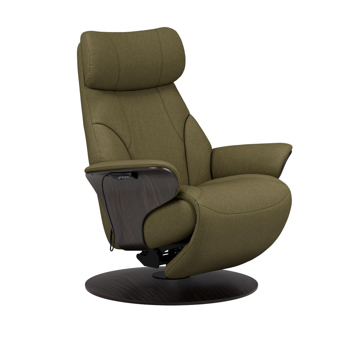 Stressless® Adam Power lænestol med indbygget fodskammel, Disc stel – Calido stof – billede 1