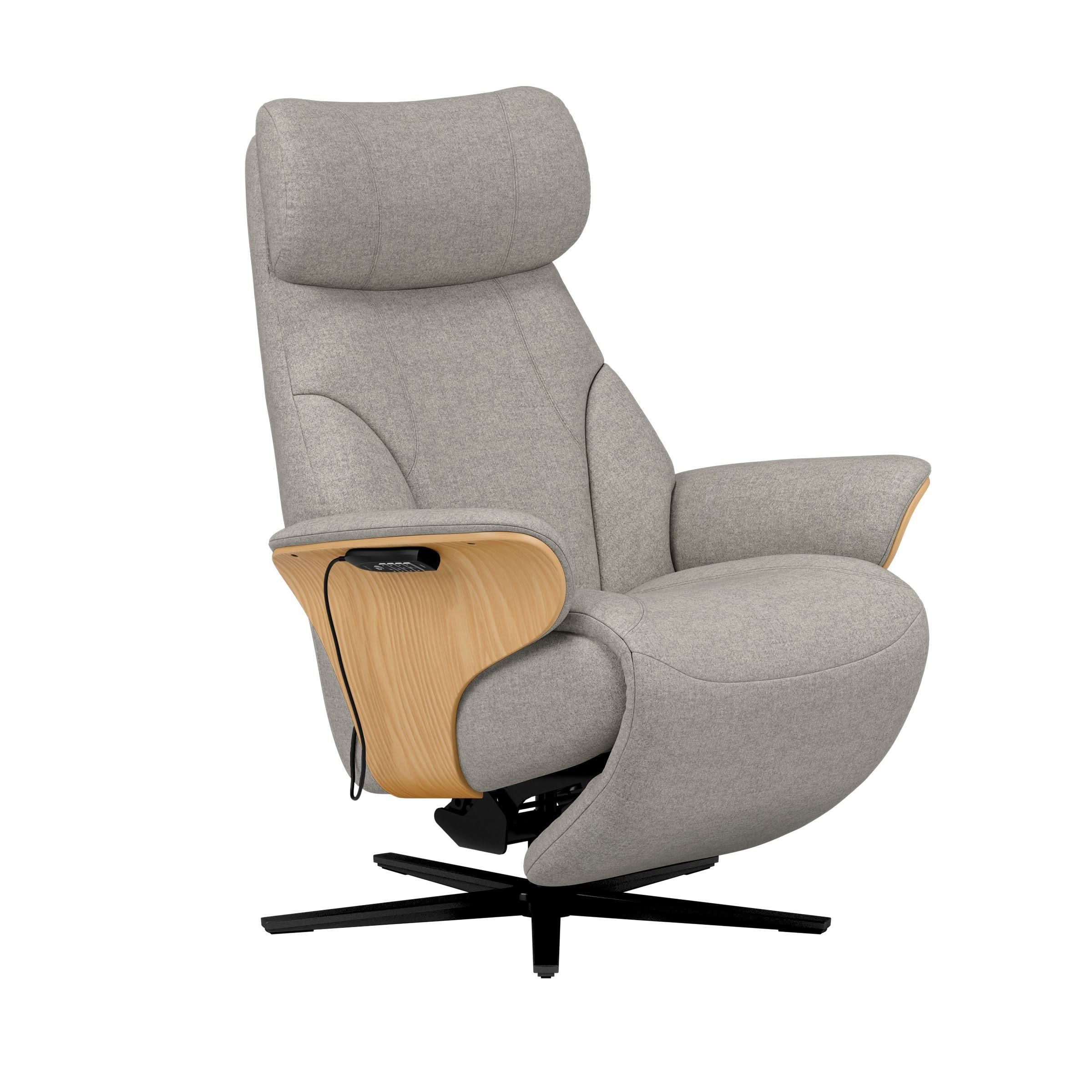 Stressless® Adam Power lænestol med indbygget fodskammel, Sirius stel – Clover stof – billede 4