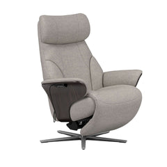 Stressless® Adam Power lænestol med indbygget fodskammel, Sirius stel – Clover stof – billede 1