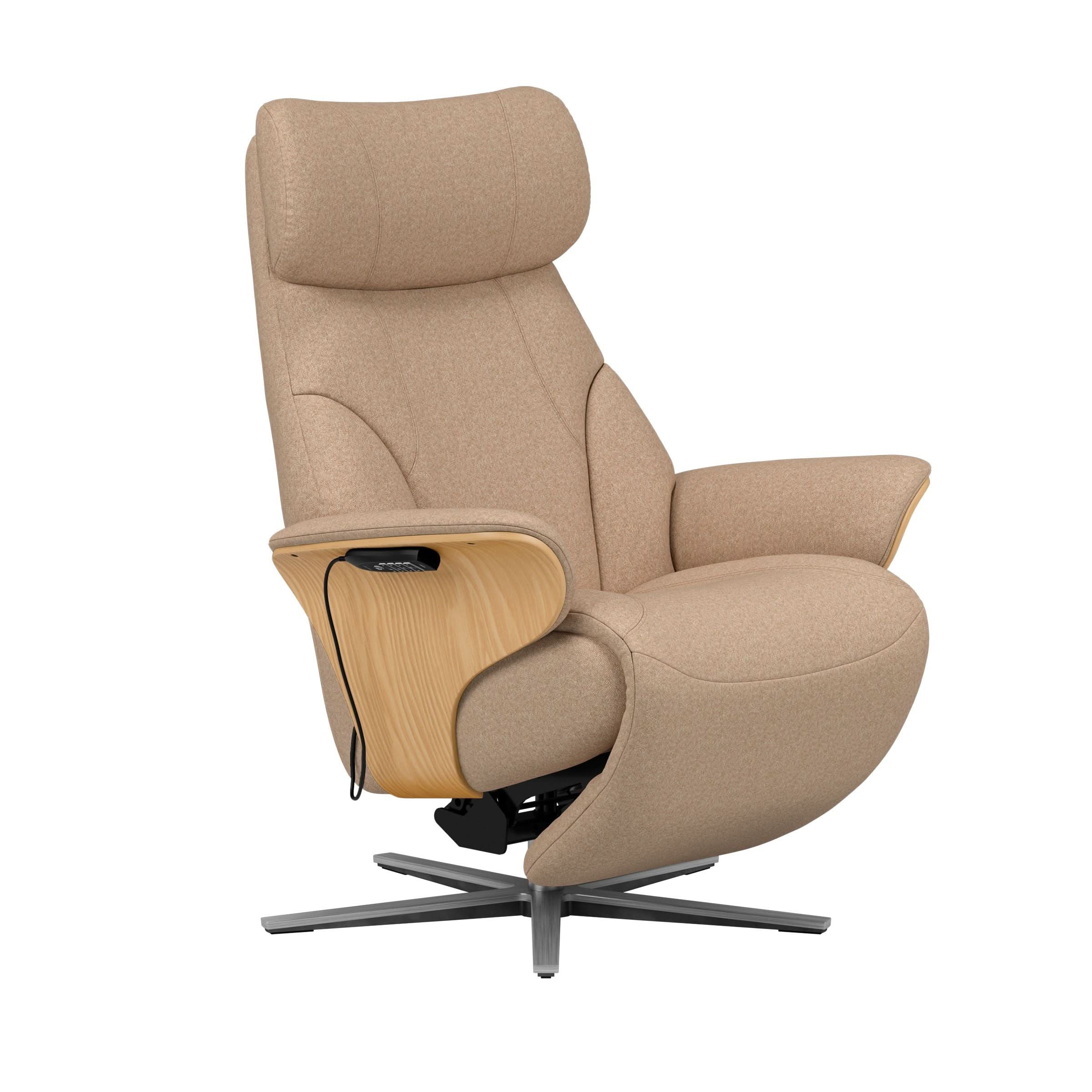 Stressless® Adam Power lænestol med indbygget fodskammel, Sirius stel – Clover stof – billede 10