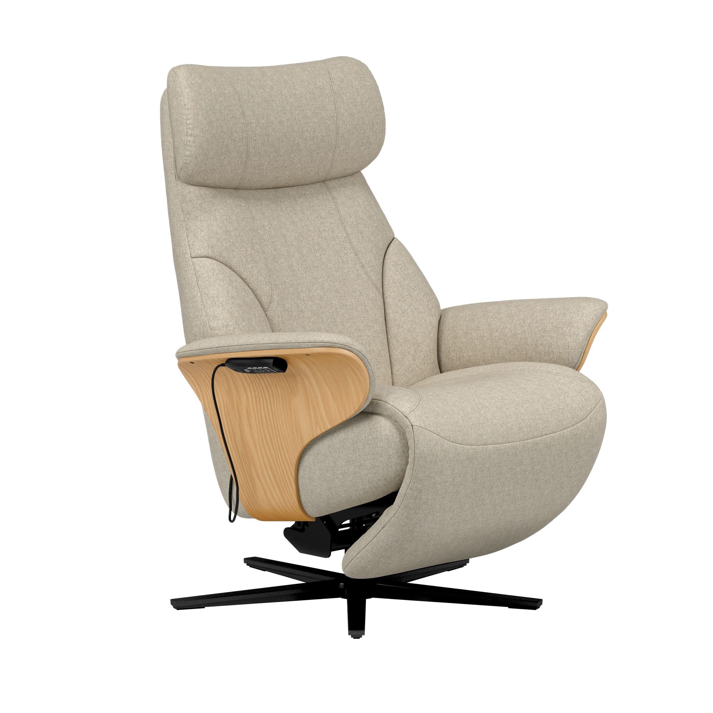 Stressless® Adam Power lænestol med indbygget fodskammel, Sirius stel – Clover stof – billede 8