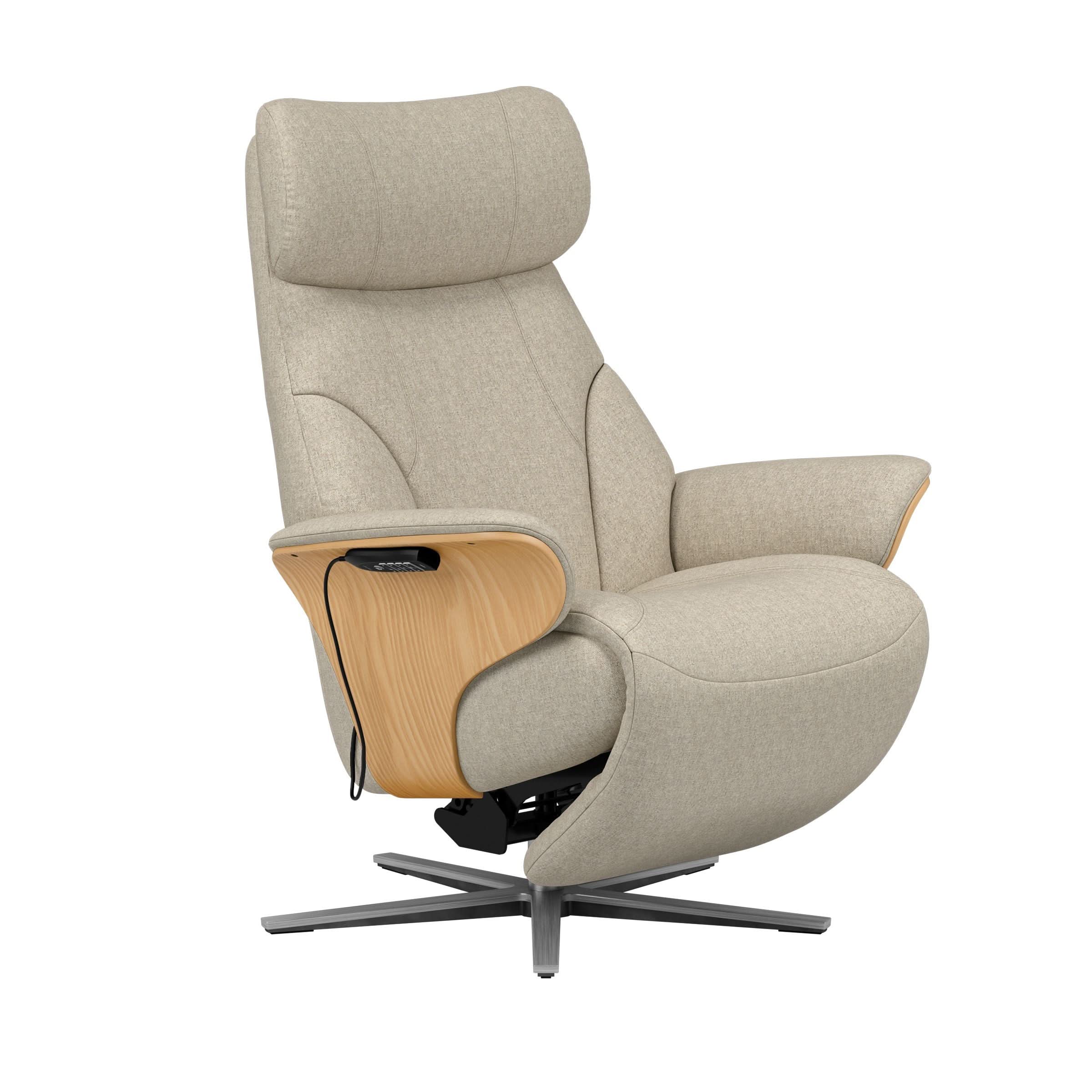 Stressless® Adam Power lænestol med indbygget fodskammel, Sirius stel – Clover stof – billede 6