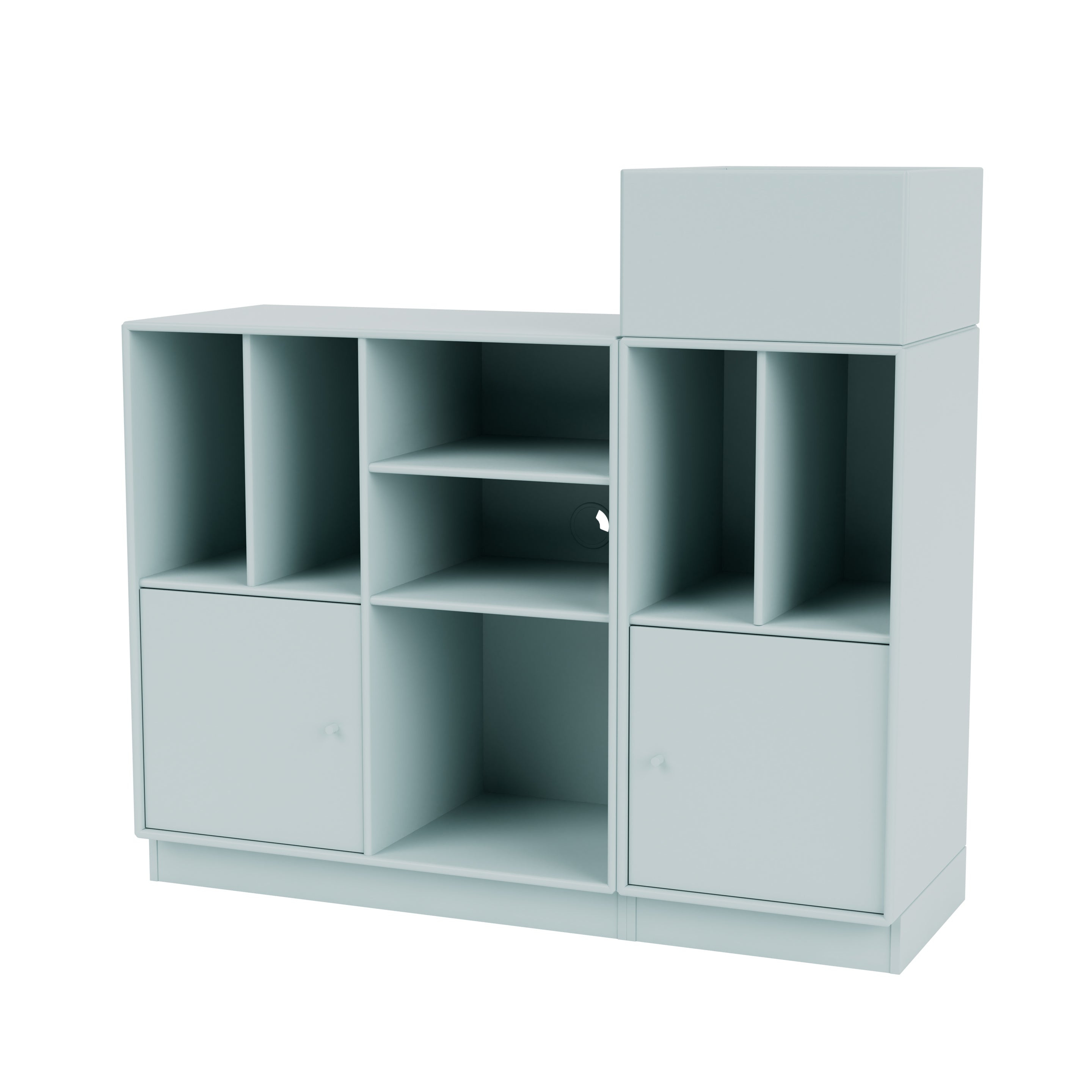 Montana SPIN III reol til vinyler i Flint med sokkel 7 cm