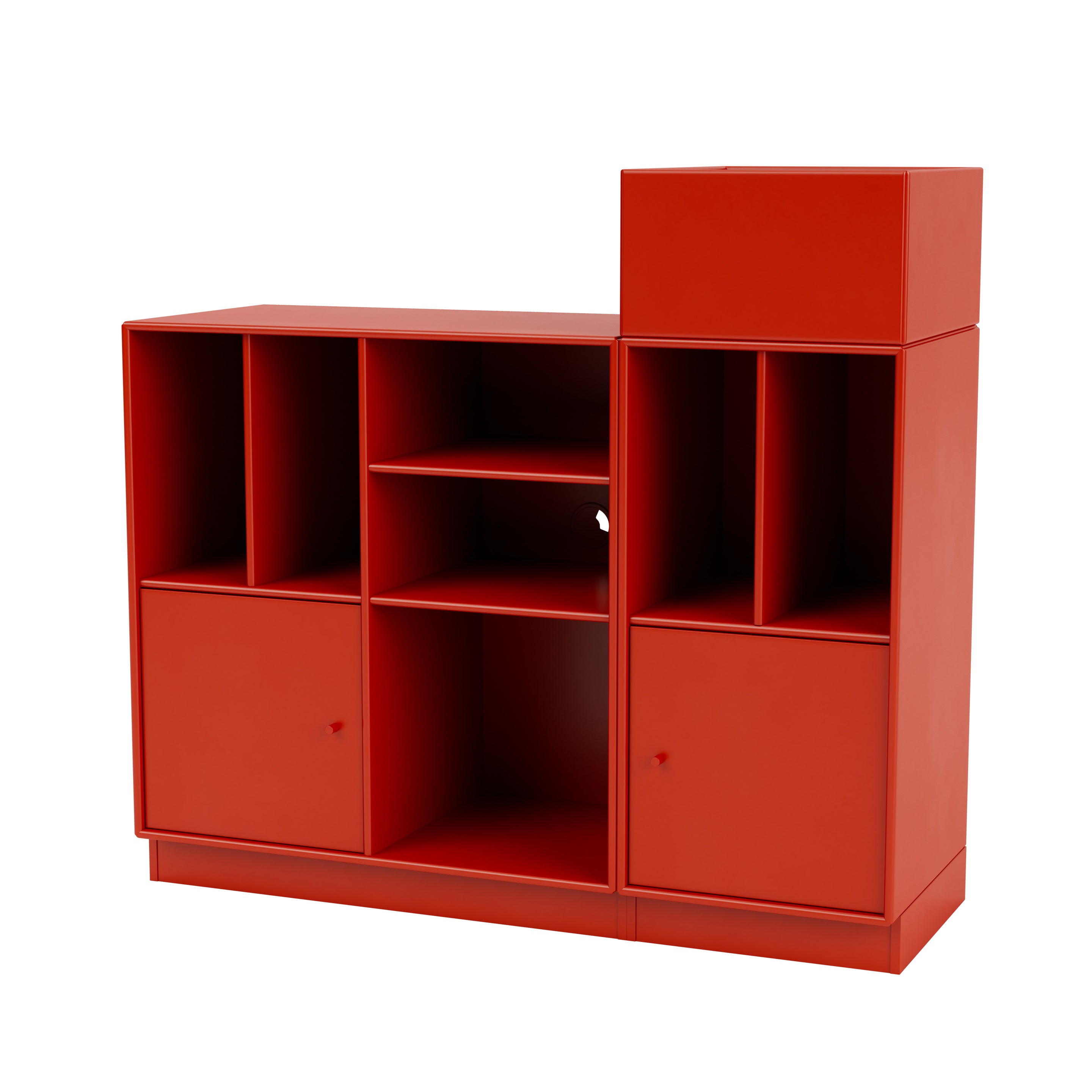 Montana SPIN III reol til vinyler i Rosehip med sokkel 7 cm