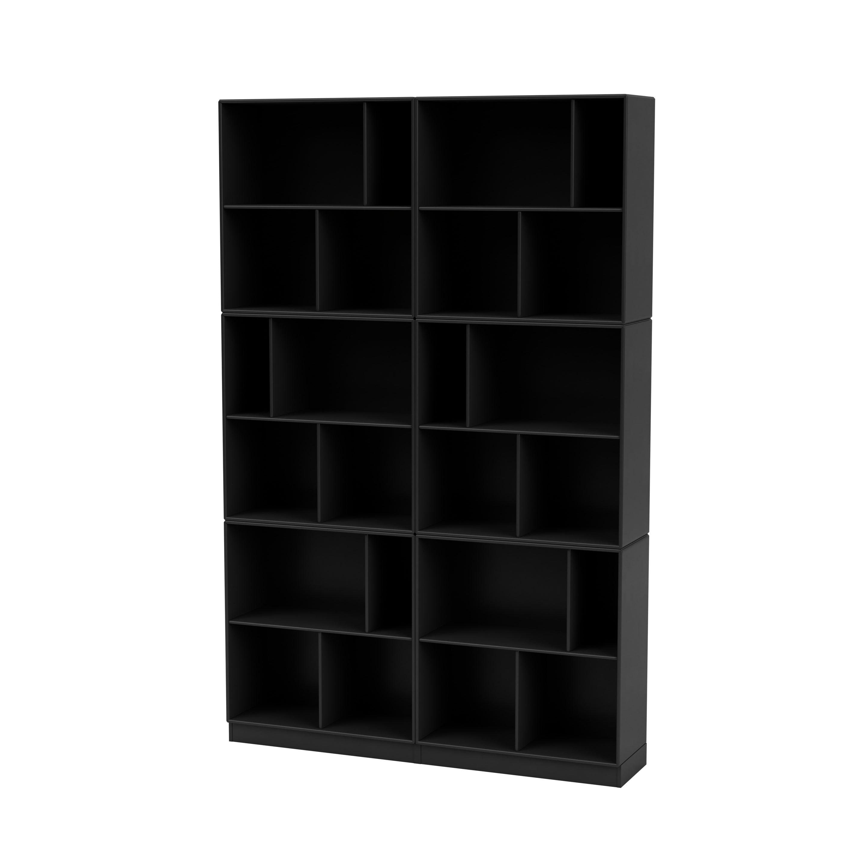 Montana READ klassisk bogreol i Black med sokkel 7 cm
