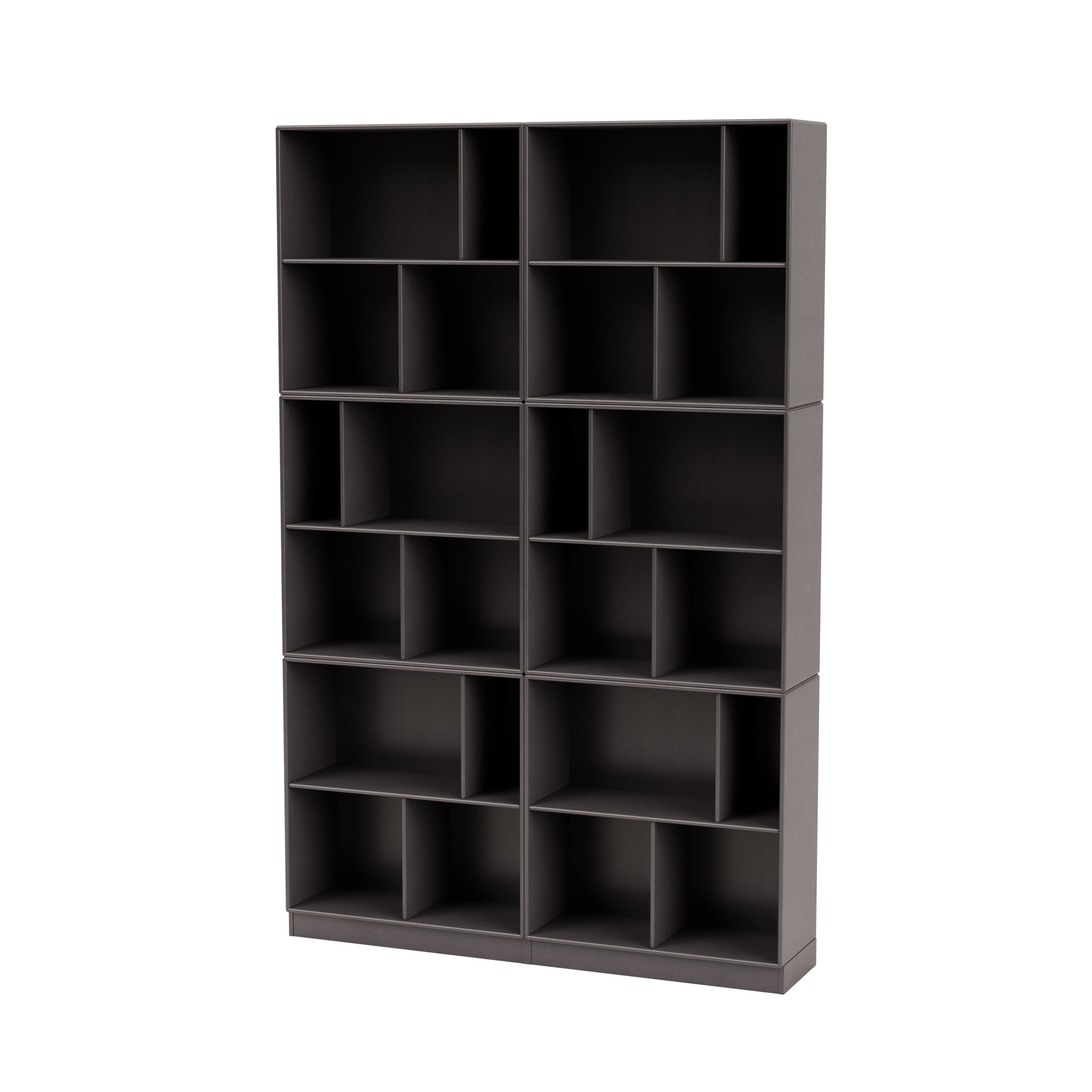Montana READ klassisk bogreol i Coffee med sokkel 7 cm