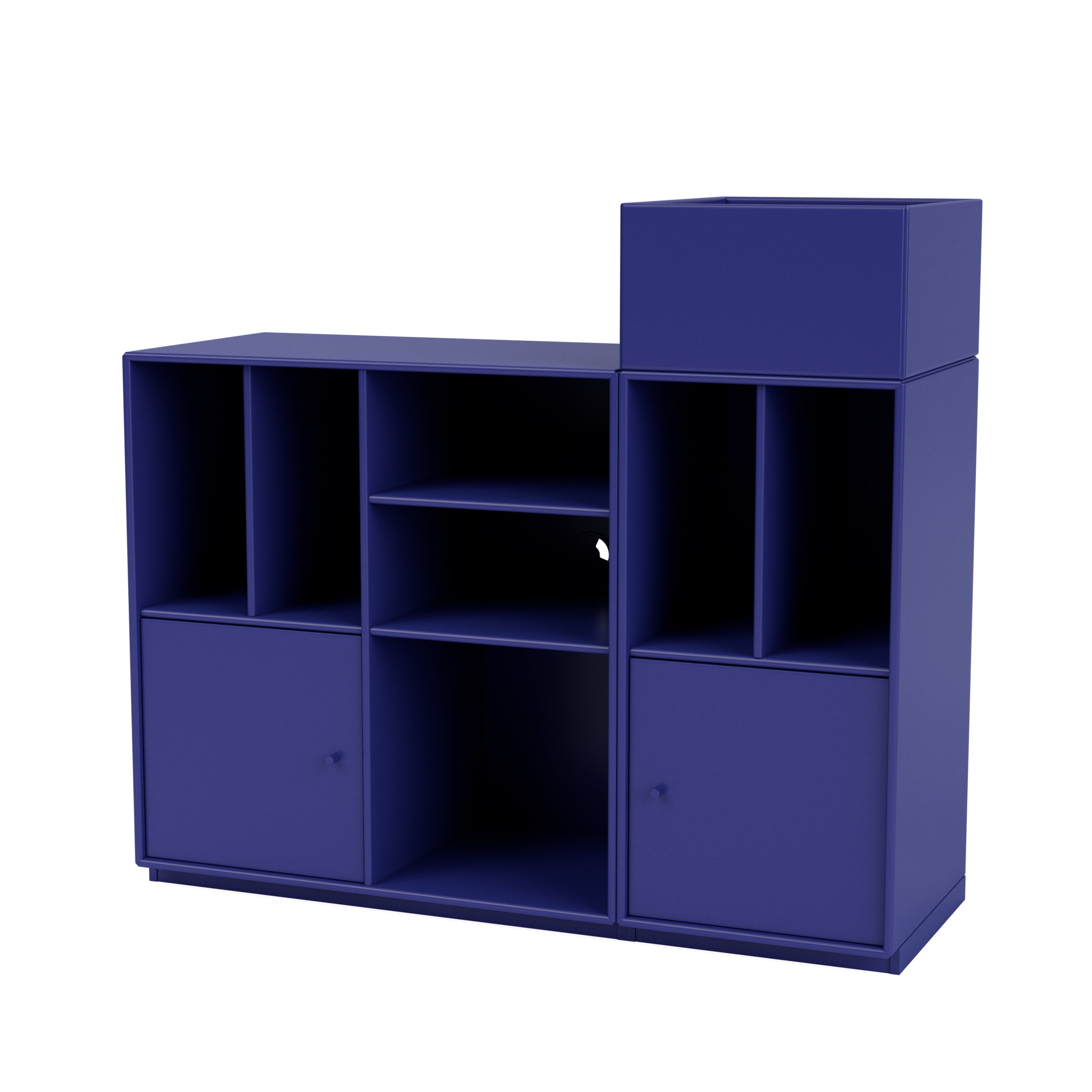 Montana SPIN III reol til vinyler i Monarch med sokkel 3 cm
