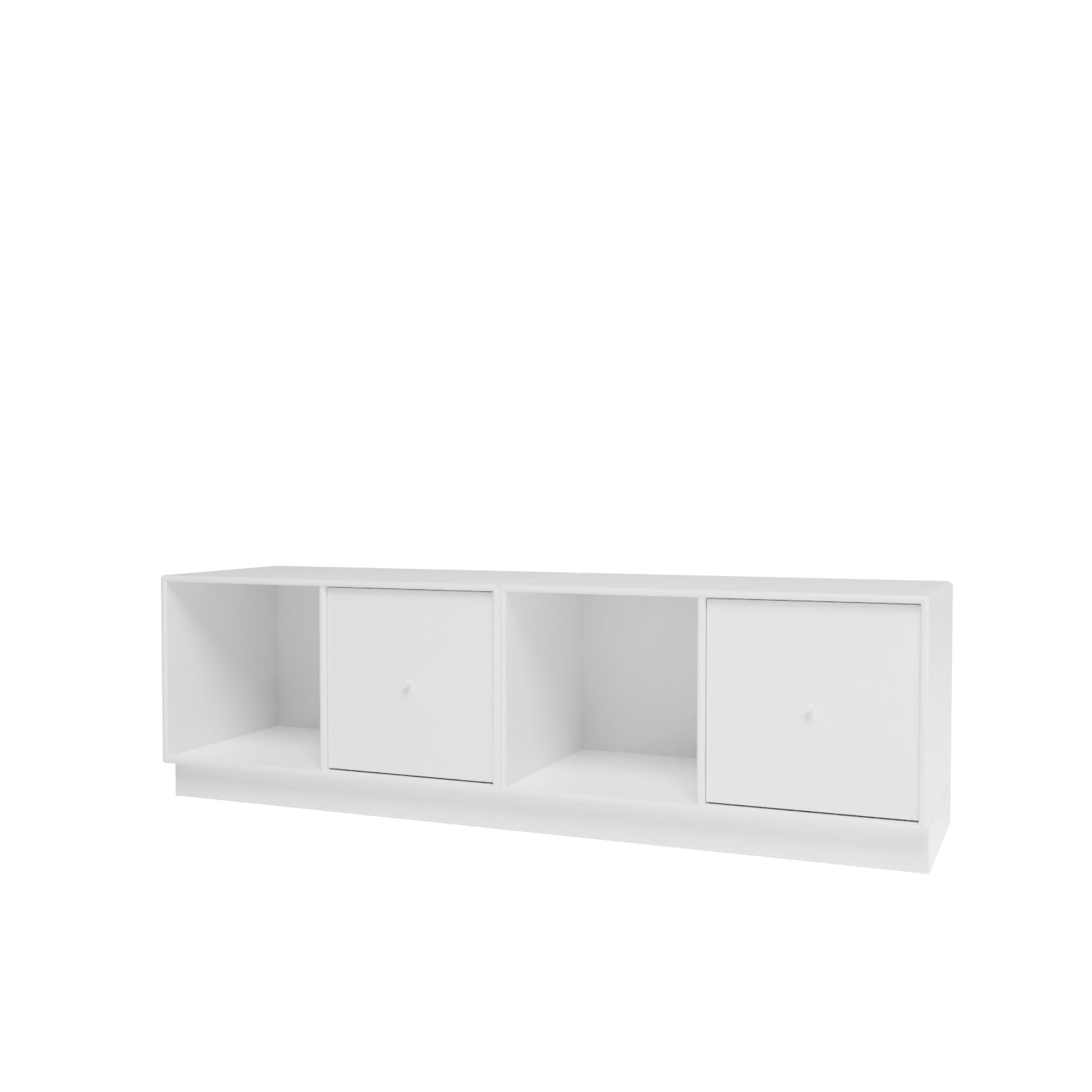 Montana REST II opbevaringsbænk i New White med sokkel 7 cm