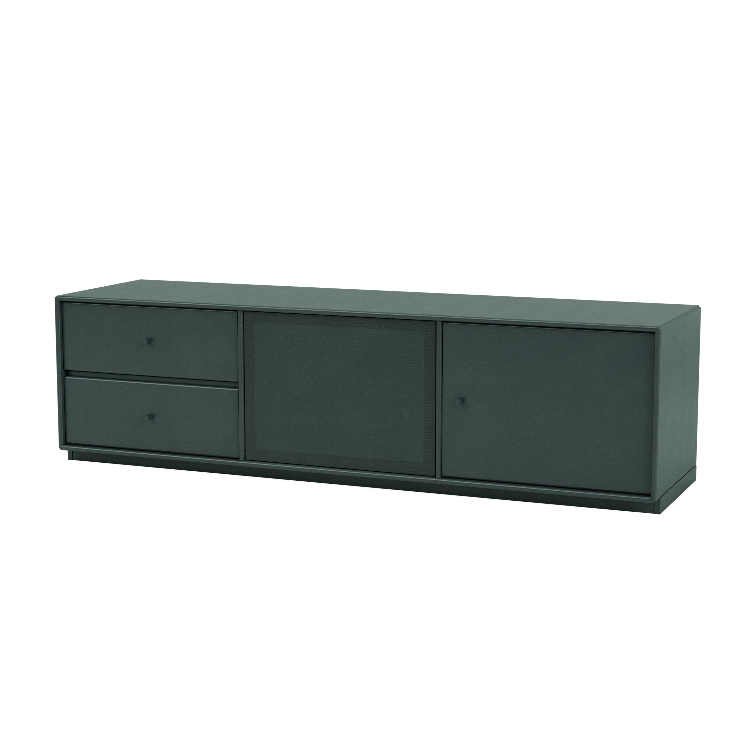 Montana OCTAVE VI TV-bord i Black Jade med sokkel 3 cm