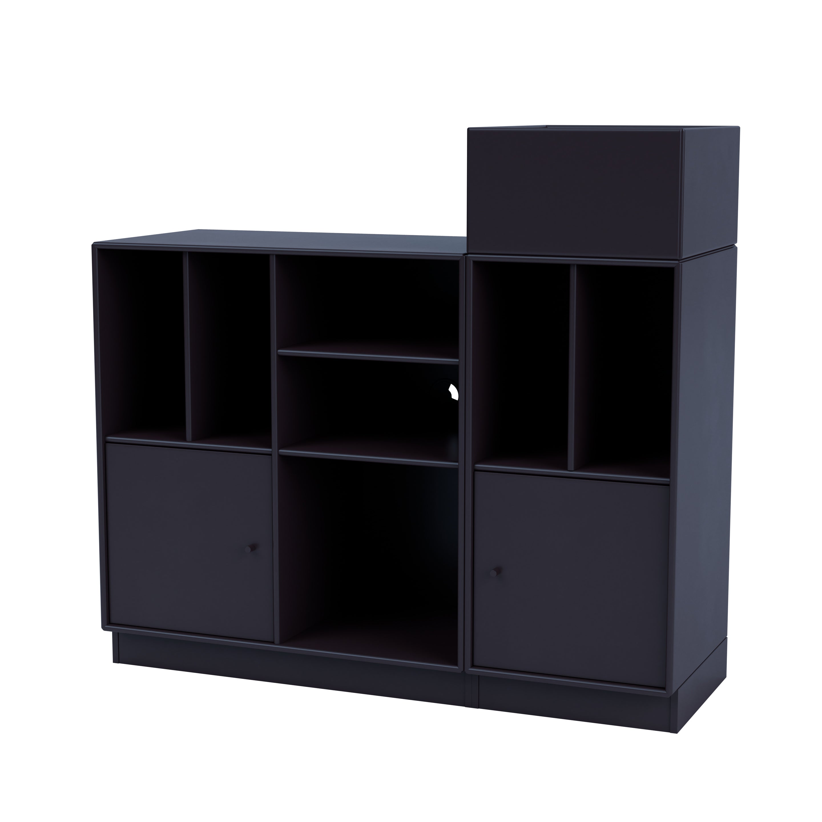 Montana SPIN III reol til vinyler i Shadow med sokkel 7 cm