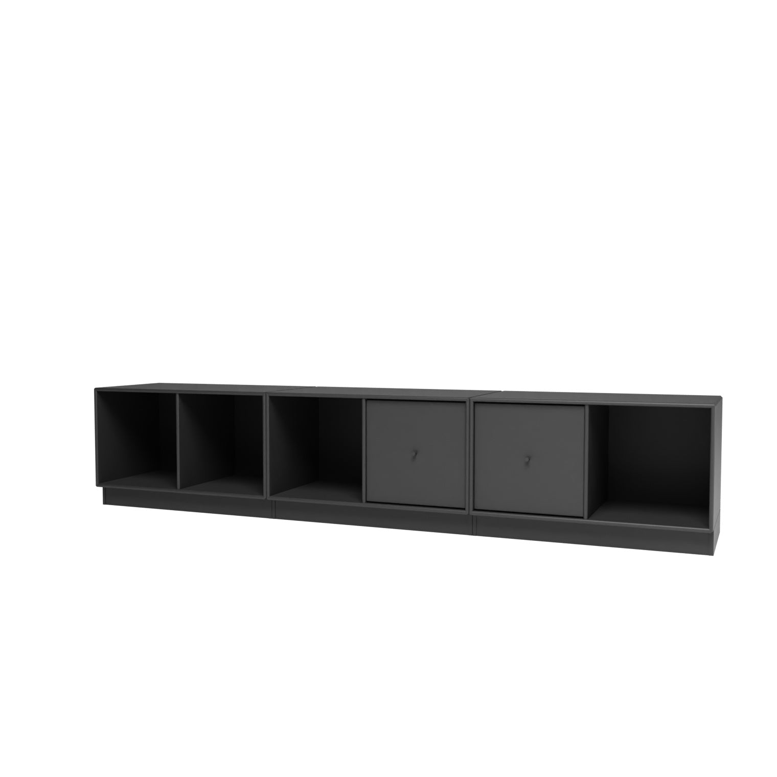 Montana REST III opbevaringsbænk i Anthracite med sokkel 7 cm